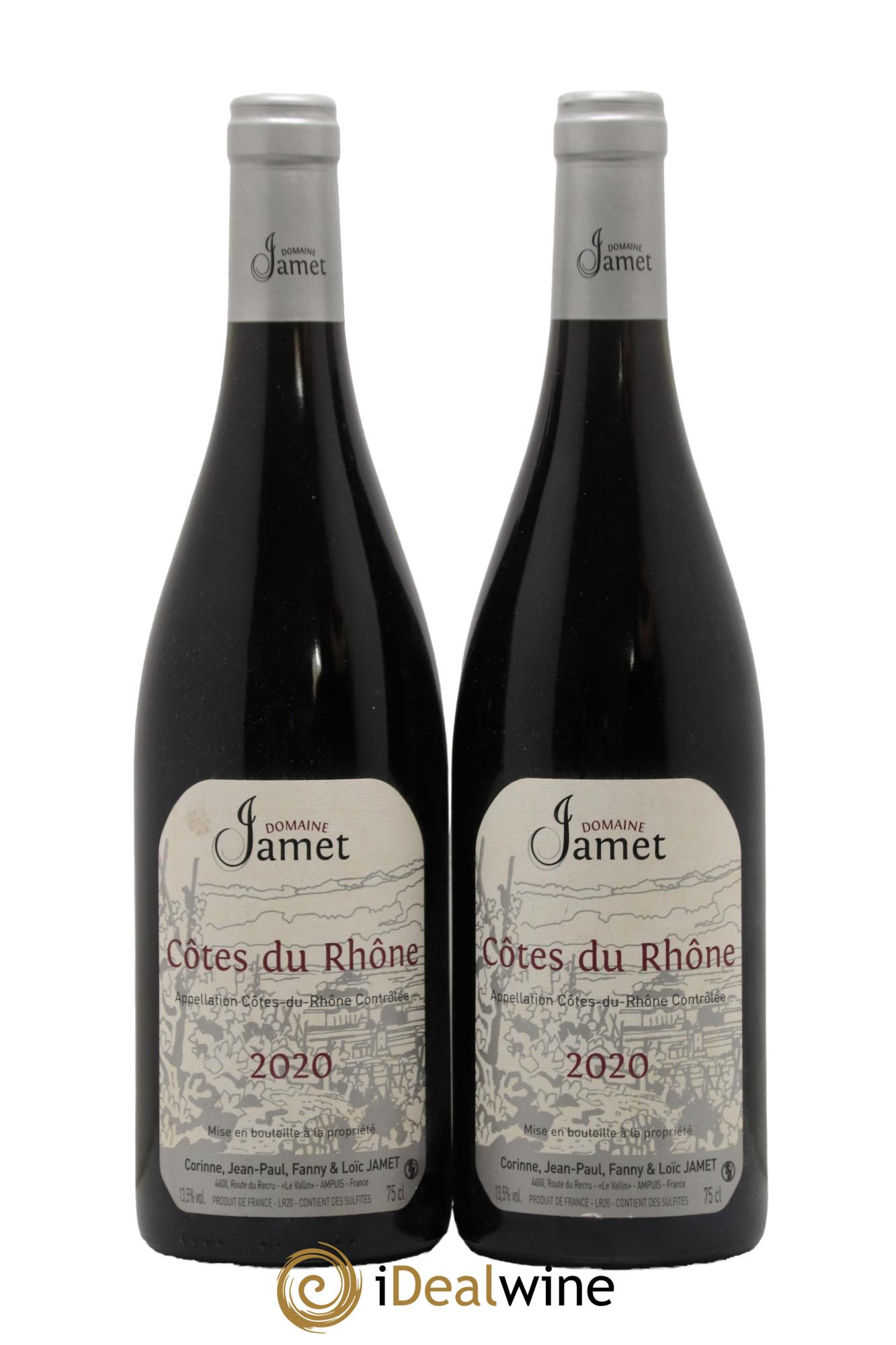 Côtes-du-Rhône Jamet (Domaine) 2020 - Lotto di 2 bottiglie - 0