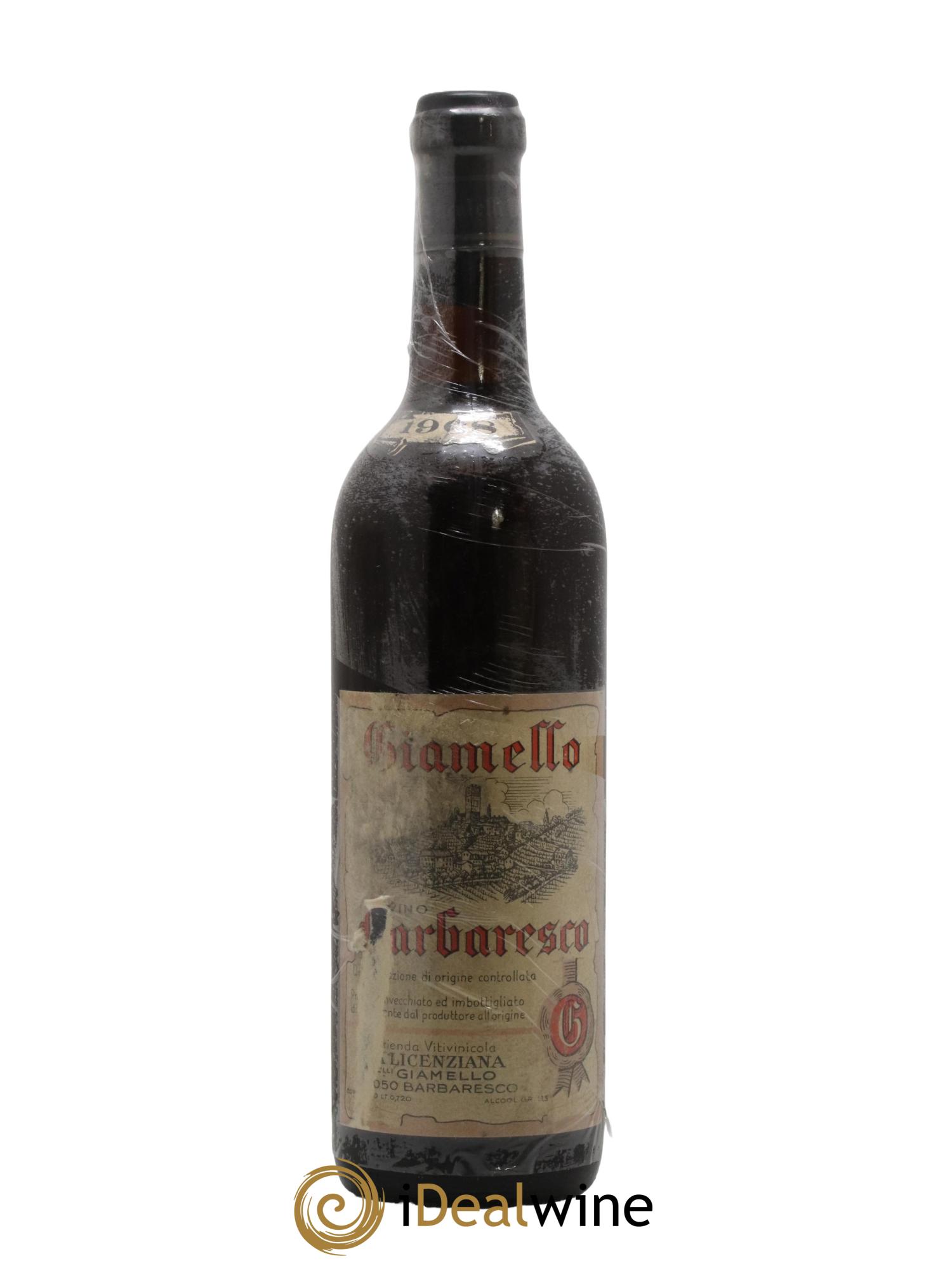 Barbaresco DOCG Giamello 1968 - Lot de 1 bouteille - 0