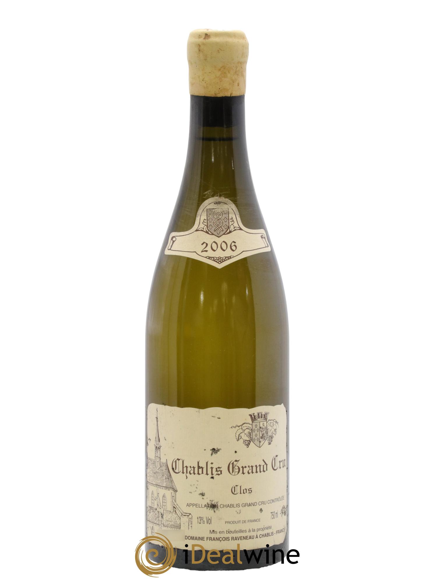 Chablis Grand Cru Clos Raveneau (Domaine) 2006 - Lot de 1 bouteille - 0