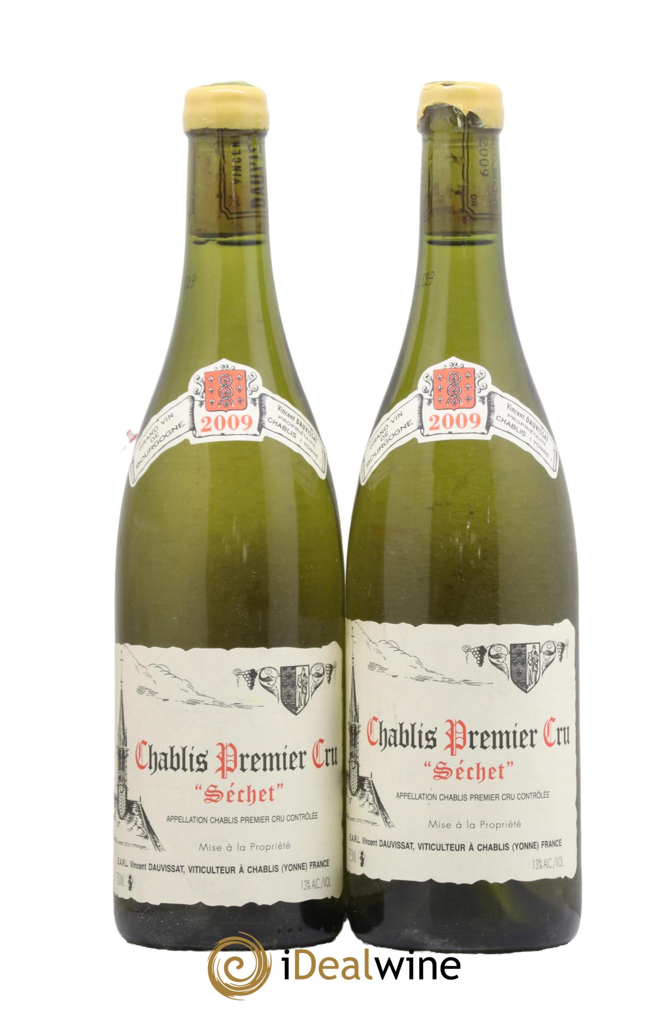 Chablis 1er Cru Séchet Vincent Dauvissat (Domaine) 2009 - Posten von 2 Flaschen - 0