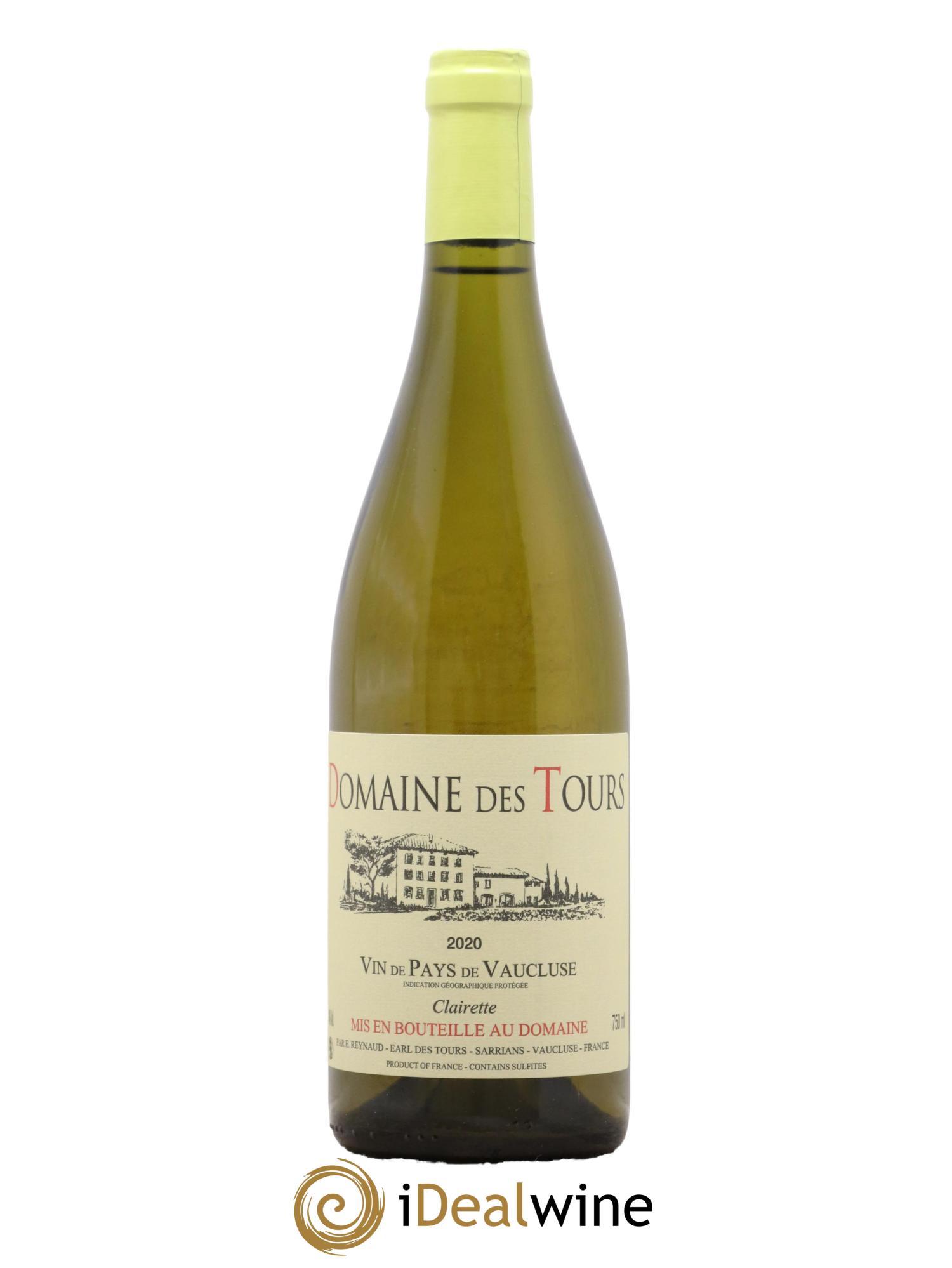 Vaucluse (Vin de Pays de Vaucluse) Domaine des Tours Clairette Emmanuel Reynaud 2020 - Lot de 1 bouteille - 0