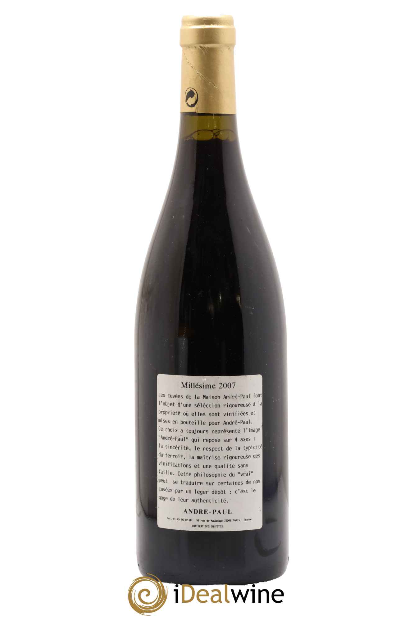 Hermitage Domaine Belle 2007 - Lot de 1 bouteille - 1