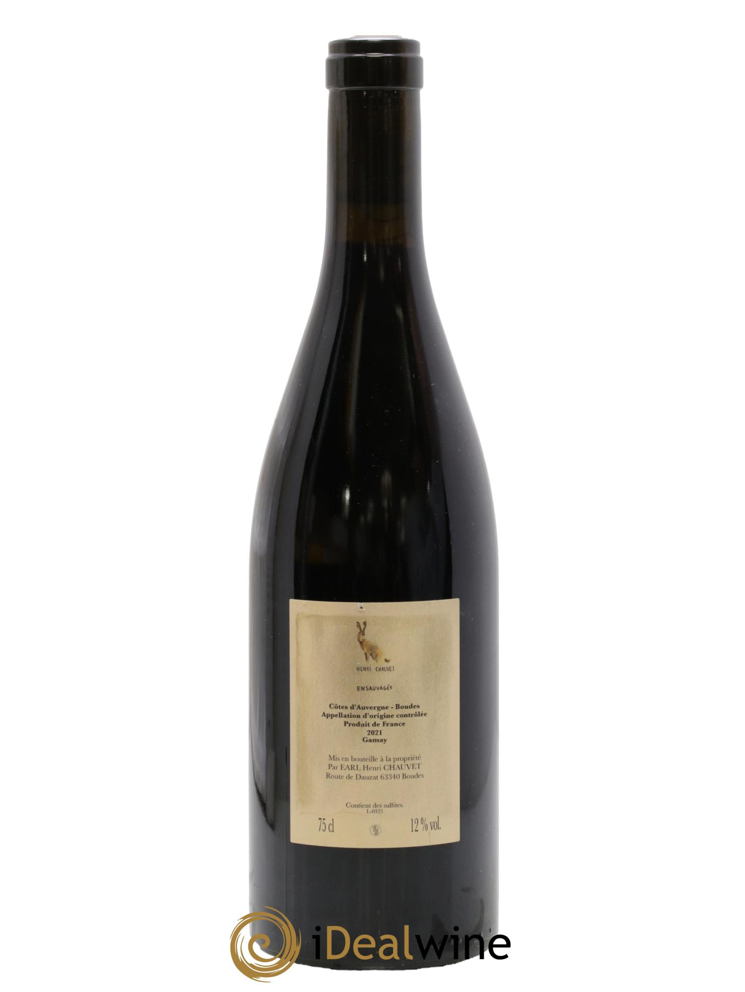 Côtes d'Auvergne Ensauvagés Henri Chauvet 2021 - Lot of 1 bottle - 1