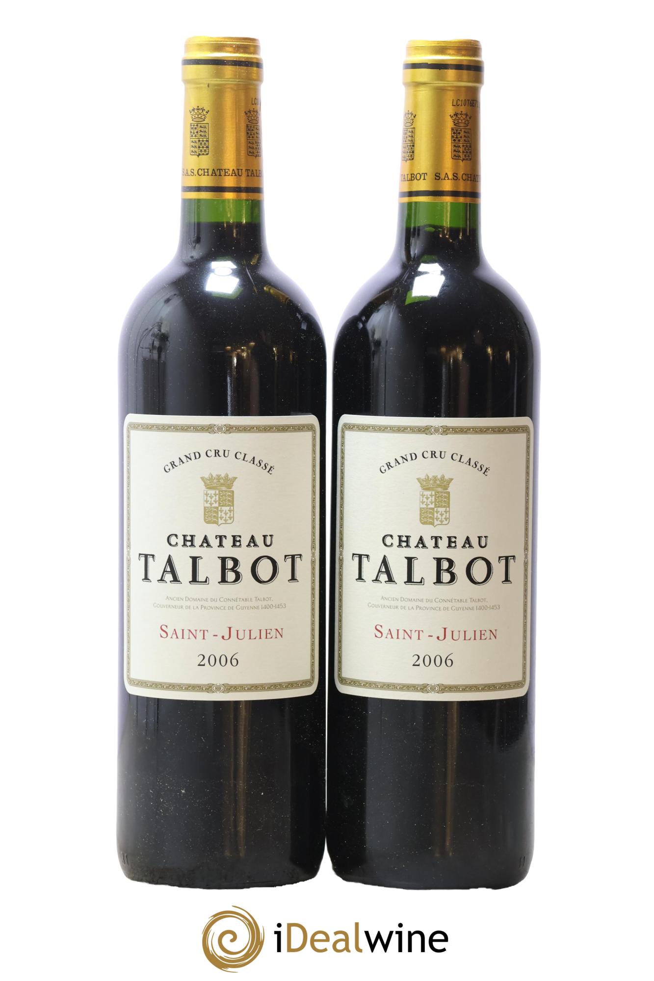 Château Talbot 4ème Grand Cru Classé 2006 - Lot de 2 bouteilles - 0