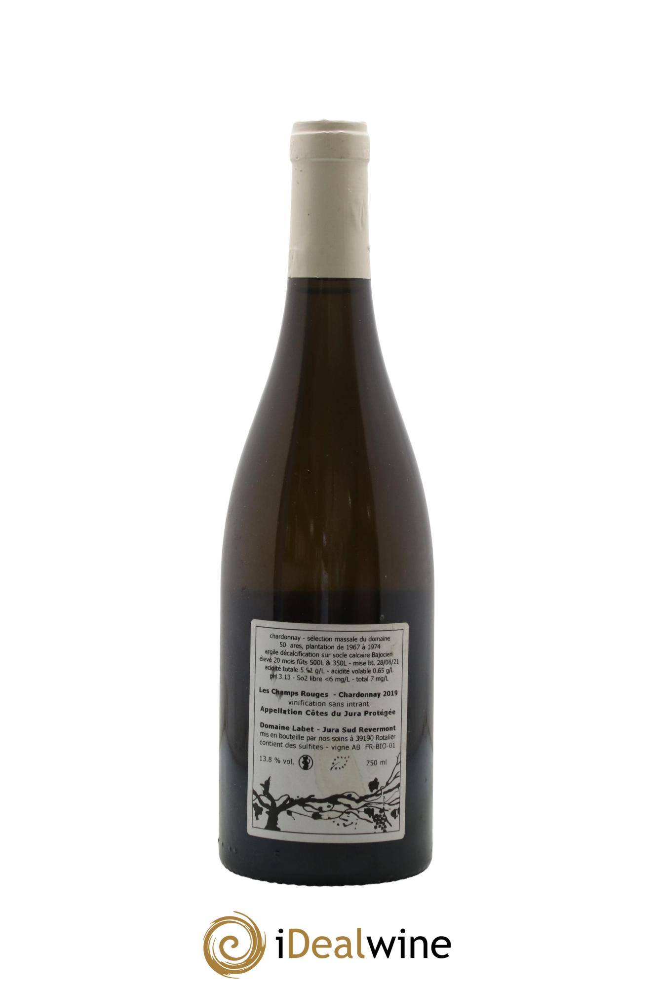 Côtes du Jura Chardonnay Les Champs Rouges Romain - Julien  - Charline Labet 2019 - Lot of 1 bottle - 1