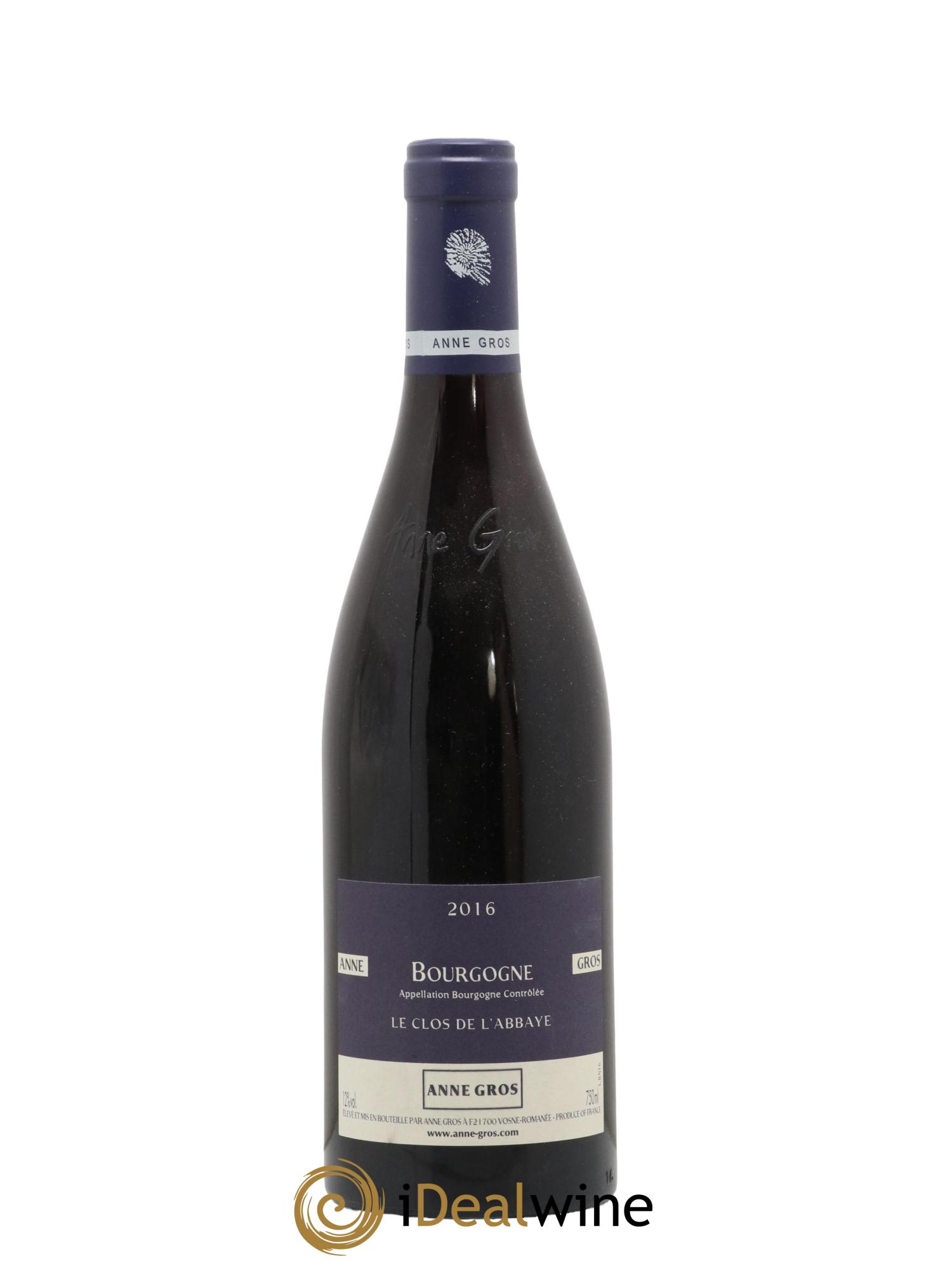 Bourgogne Clos de l Abbaye Anne Gros 2016 - Lot de 1 bouteille - 0