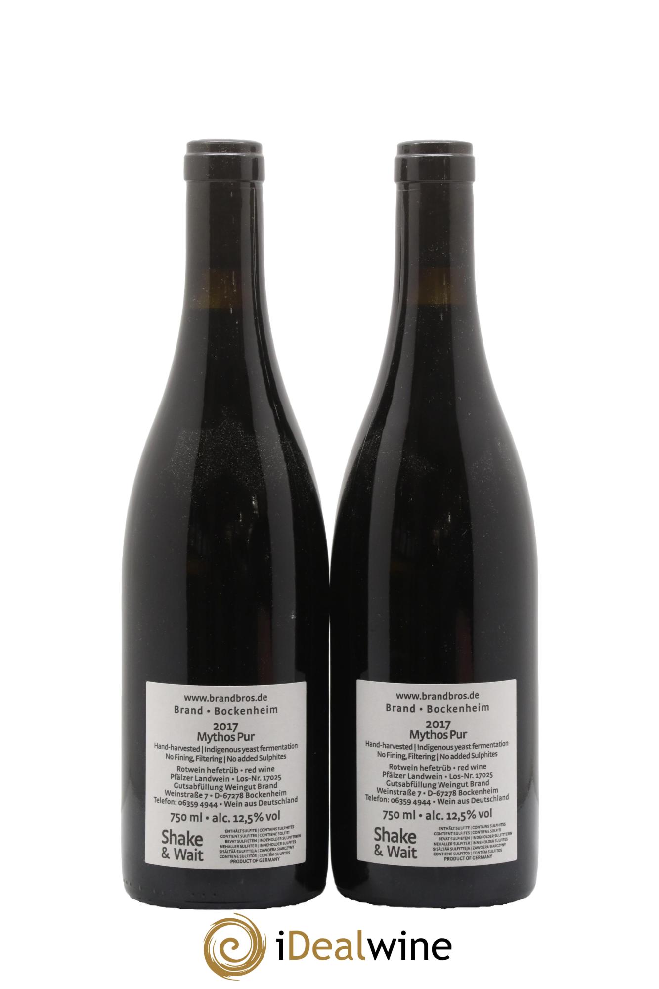 Allemagne Mythos Weingut Brand 2017 - Lot of 2 bottles - 1