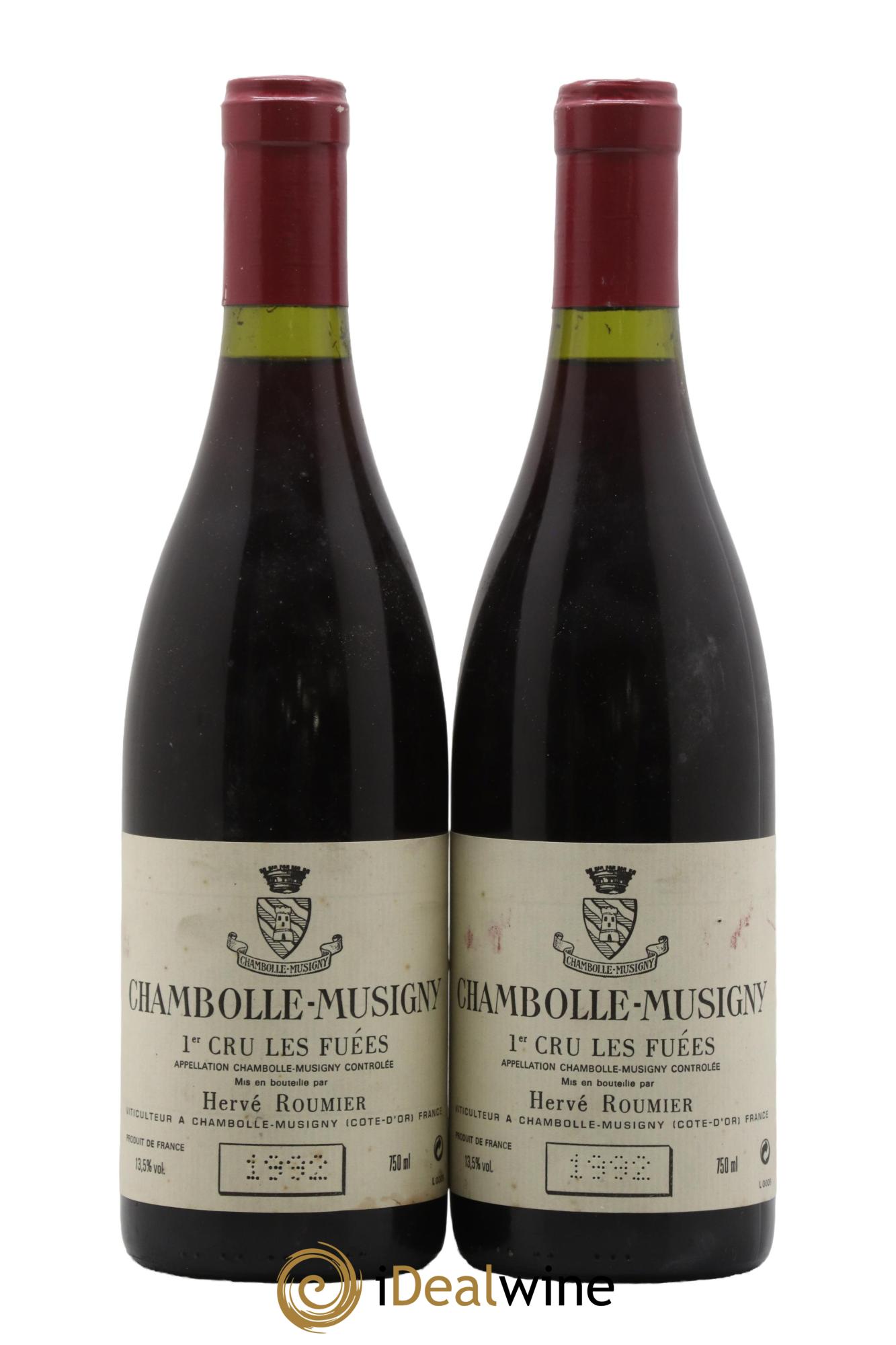 Chambolle-Musigny 1er Cru Les Fuées Hervé Roumier Les Fuées Hervé Roumier 1992 - Lotto di 2 bottiglie - 0