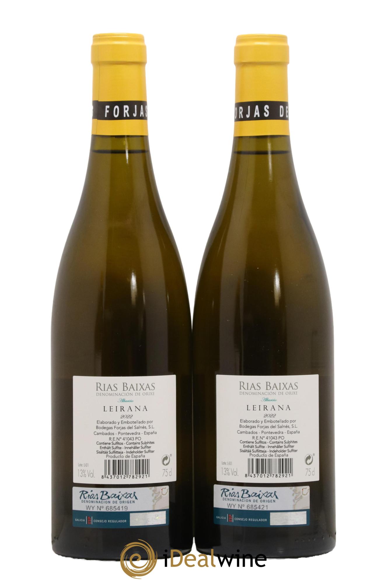 Rias Baixas Albarino Leirana Forjas Del Salnes 2022 - Lot de 2 bouteilles - 1