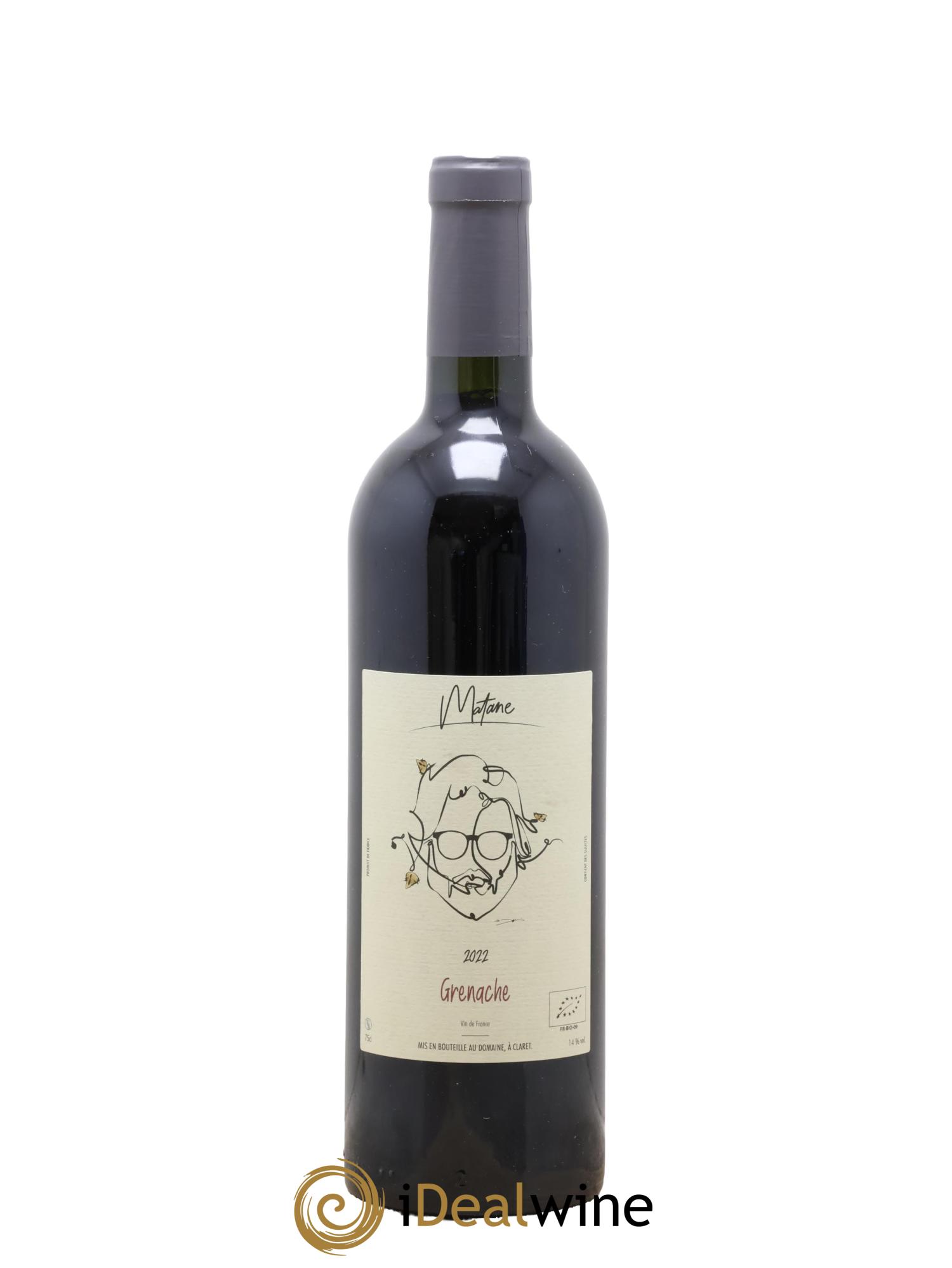 Vin de France Grenache Matane 2022 - Lot de 1 bouteille - 0