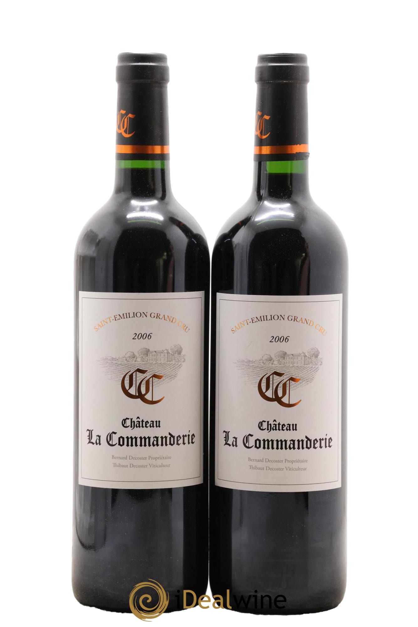 Château la Commanderie Grand Cru Classé 2006 - Lot de 2 bouteilles - 0