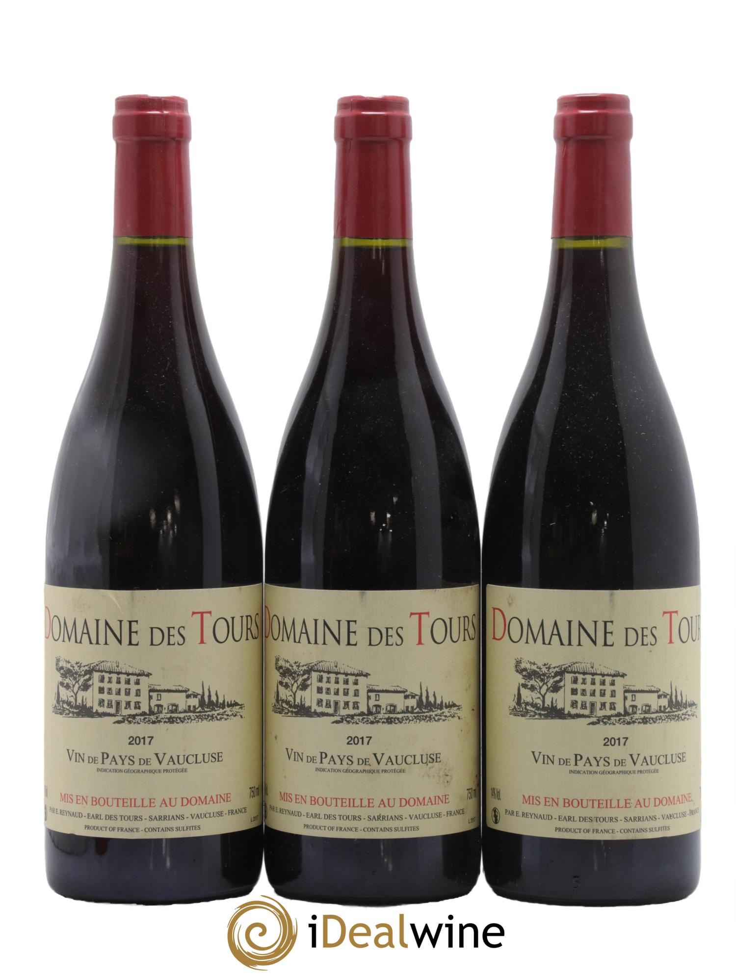 IGP Vaucluse (Vin de Pays de Vaucluse) Domaine des Tours Emmanuel Reynaud 2017 - Posten von 3 Flaschen - 0