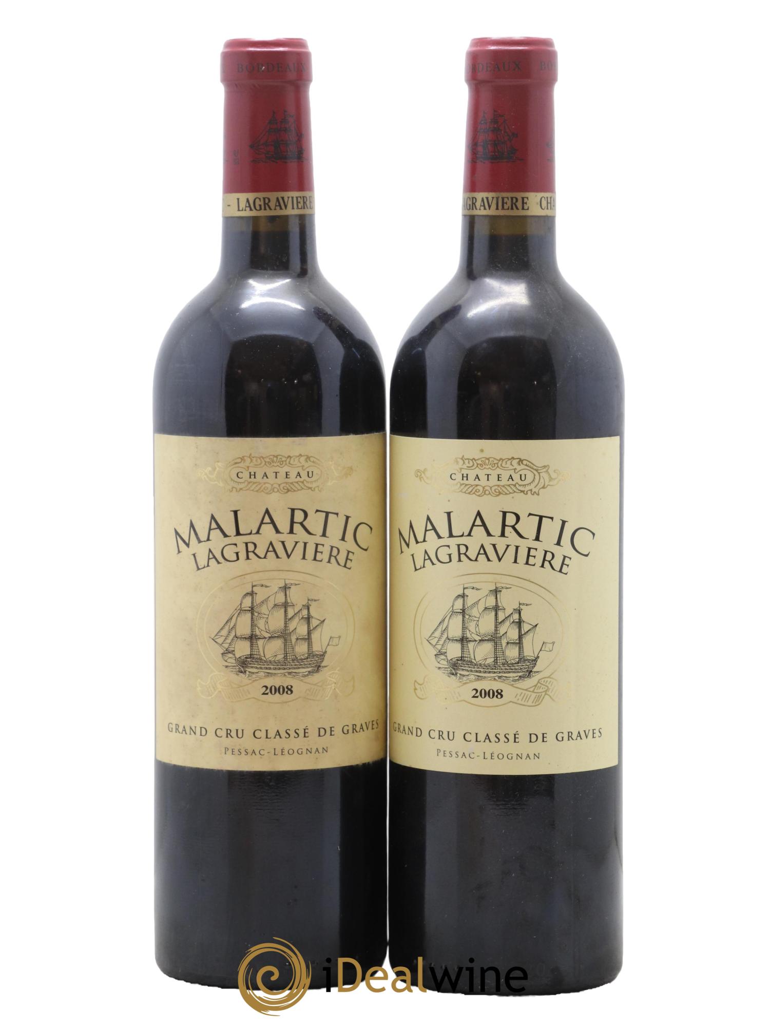 Château Malartic-Lagravière Cru Classé de Graves 2008 - Lot de 2 bouteilles - 0