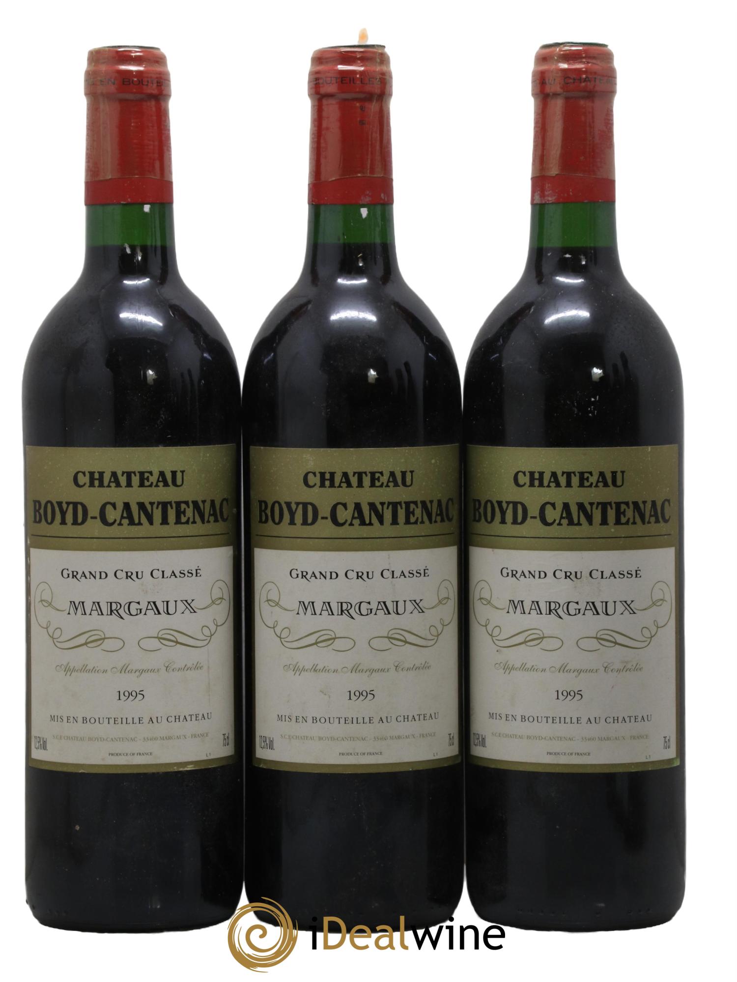 Château Boyd Cantenac 3ème Grand Cru Classé 1995 - Lot de 3 bouteilles - 0