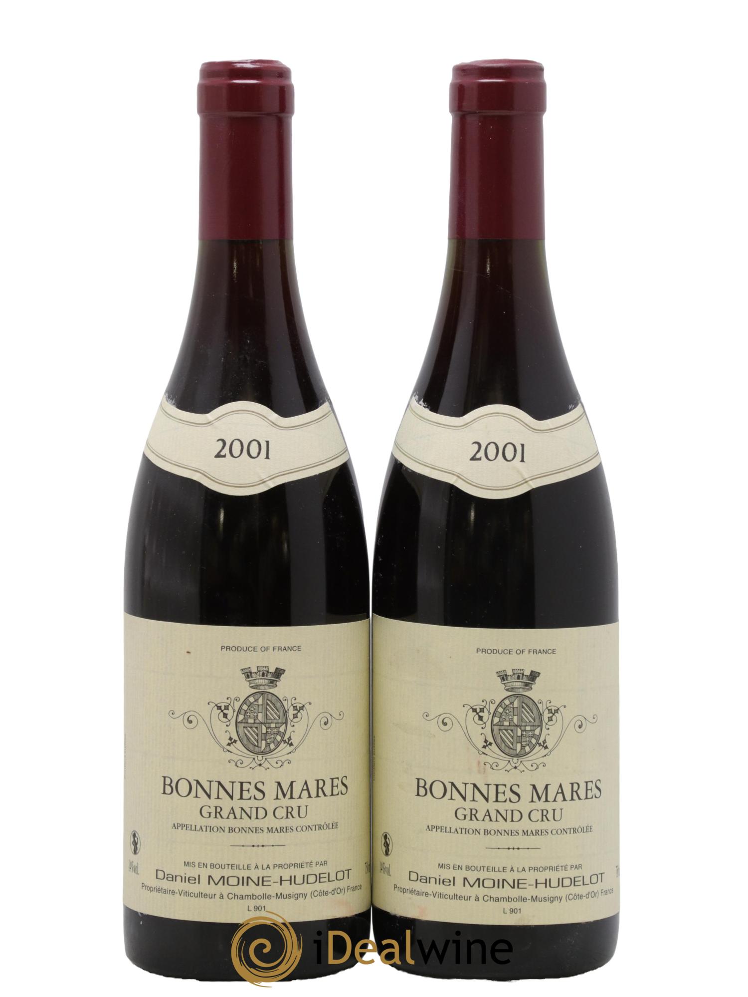 Bonnes-Mares Grand Cru Moine-Hudelot (Domaine) 2001 - Lot de 2 bouteilles - 0