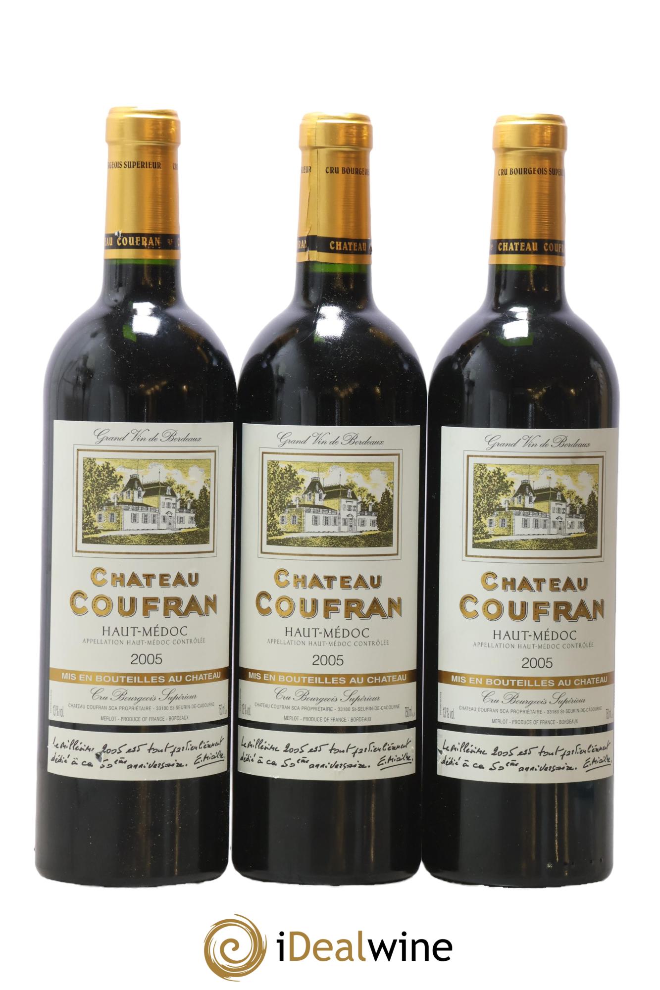 Château Coufran Cru Bourgeois 2005 - Lot de 3 bouteilles - 0
