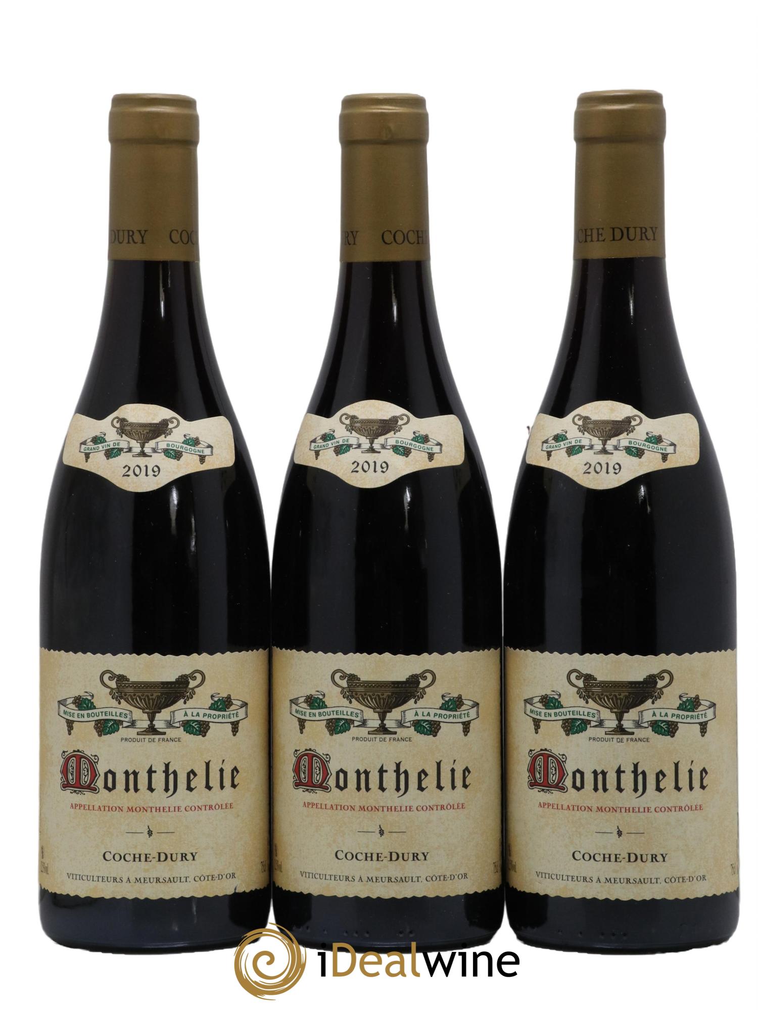 Monthélie Coche Dury (Domaine) 2019 - Lot de 3 bouteilles - 0