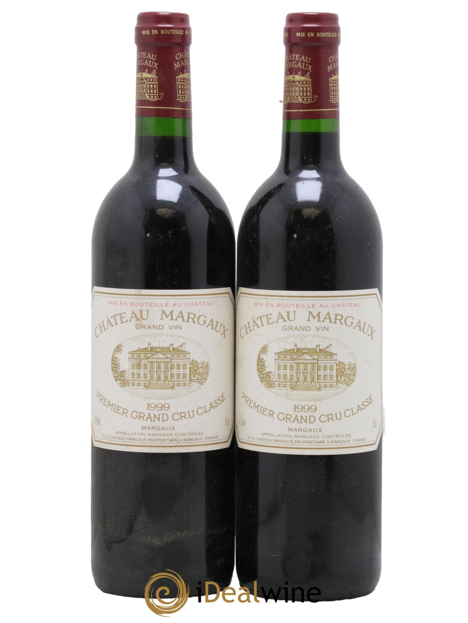 Château Margaux 1er Grand Cru Classé 1999 - Lot de 2 bouteilles - 0