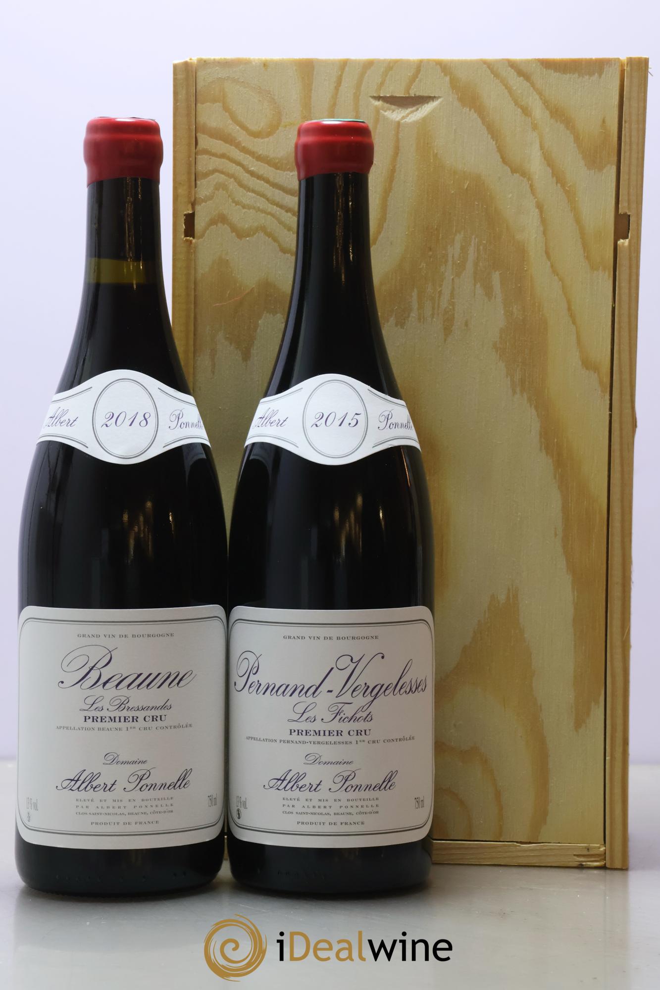 Coffret 2 bouteilles Albert Ponnelle Albert Ponnelle Beaune Premier Cru Les Bressandes 2018, Pernand Vergelesses Premier Cru Les Fichots 2015 - Lot of 2 bottles - 0