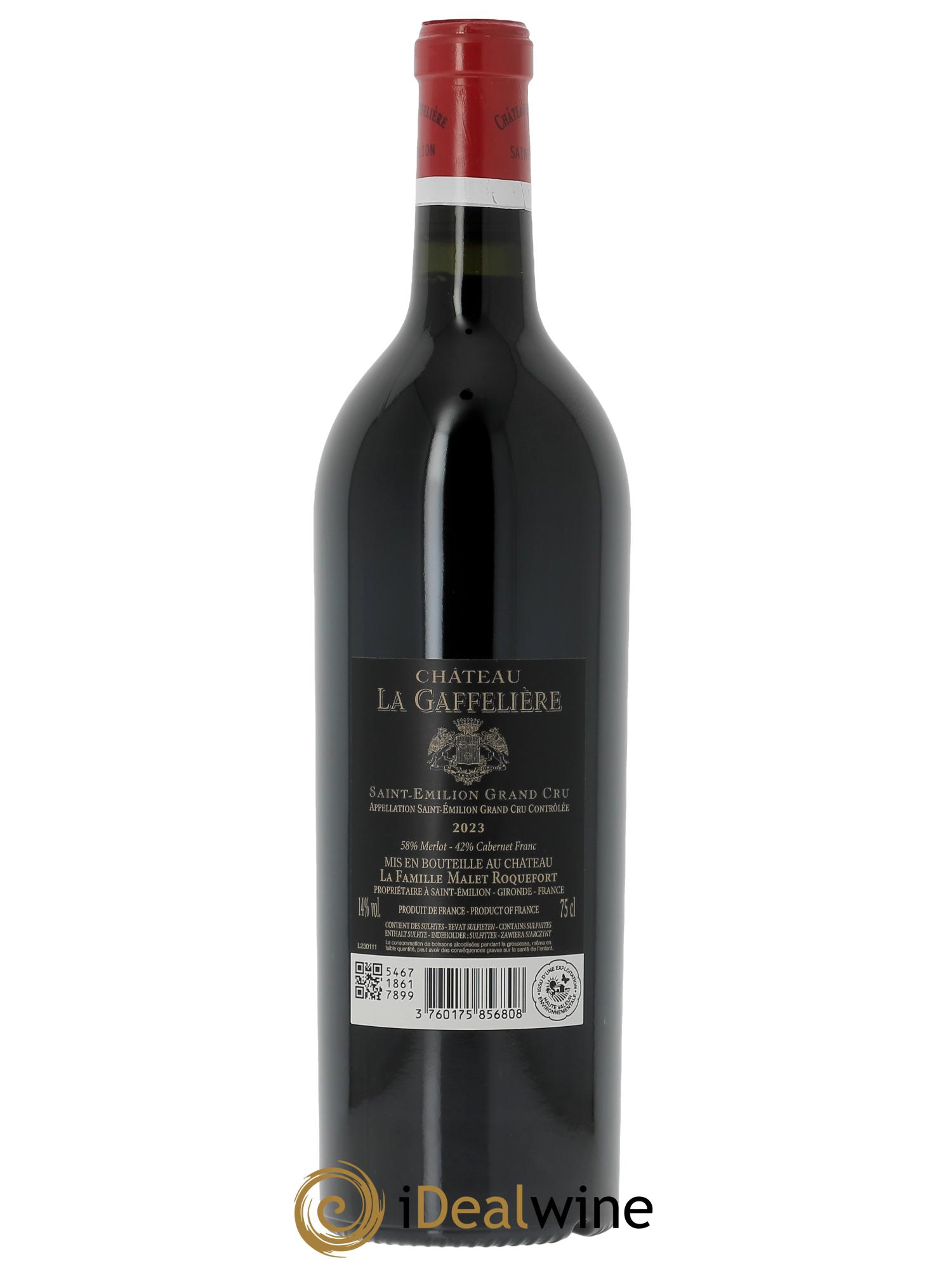 Château la Gaffelière 1er Grand Cru Classé B (CBO à partir de 3 bts) 2023 - Lot de 1 bouteille - 1