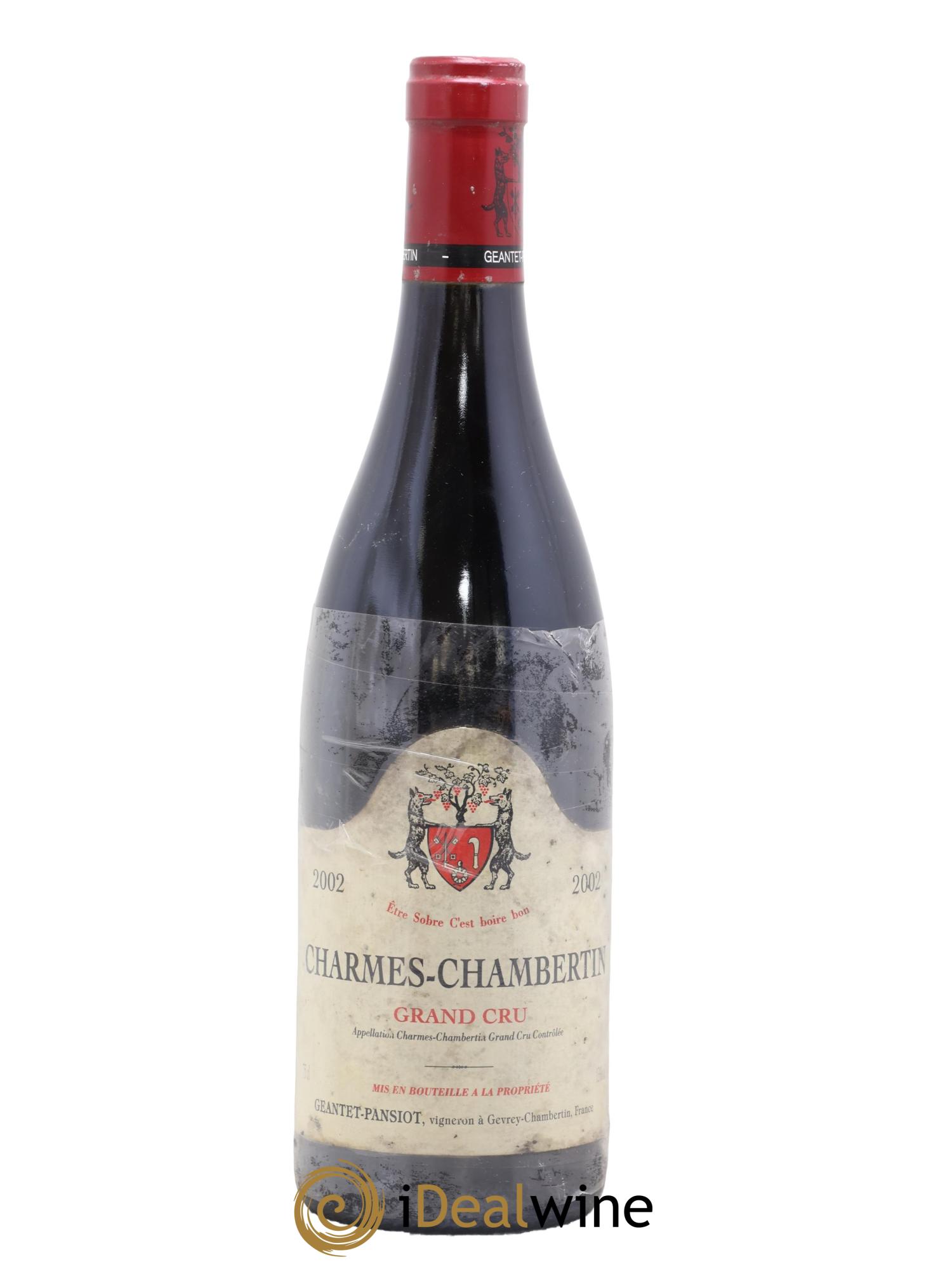 Charmes-Chambertin Grand Cru Geantet-Pansiot 2002 - Lot de 1 bouteille - 0