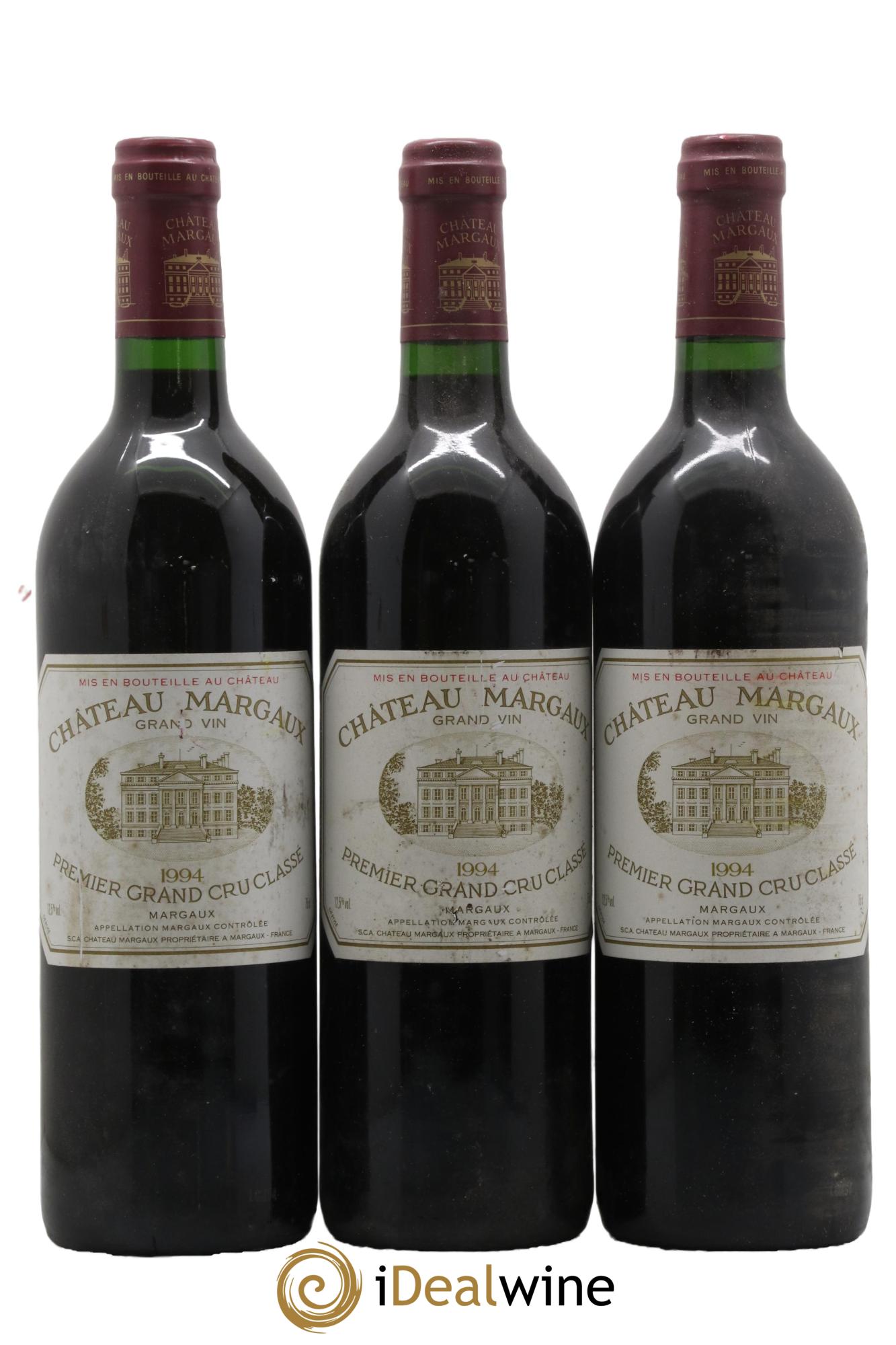Château Margaux 1er Grand Cru Classé 1994 - Lotto di 3 bottiglie - 0