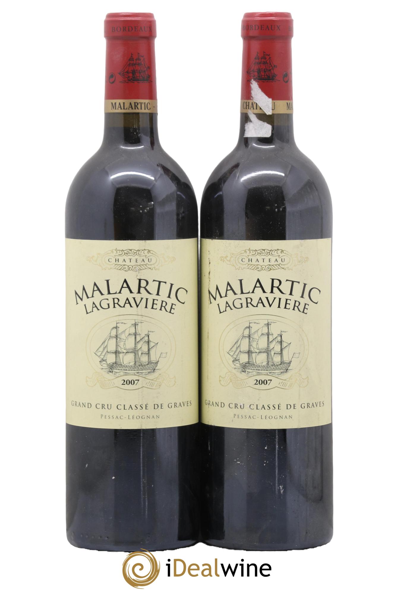 Château Malartic-Lagravière Cru Classé de Graves 2007 - Lot of 2 bottles - 0