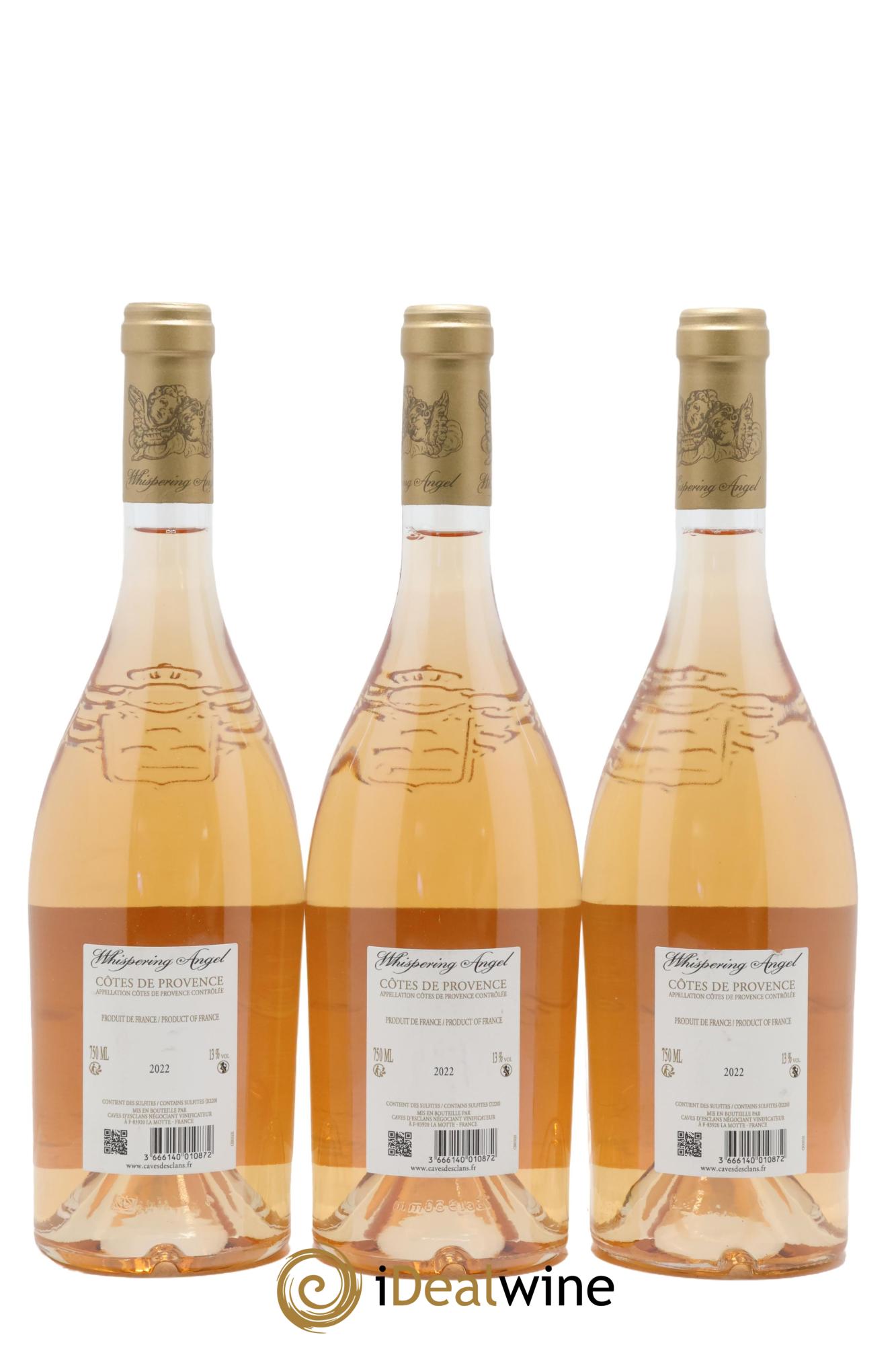 Côtes de Provence Whispering Angel Château d'Esclans 2022 - Lot de 3 bouteilles - 1