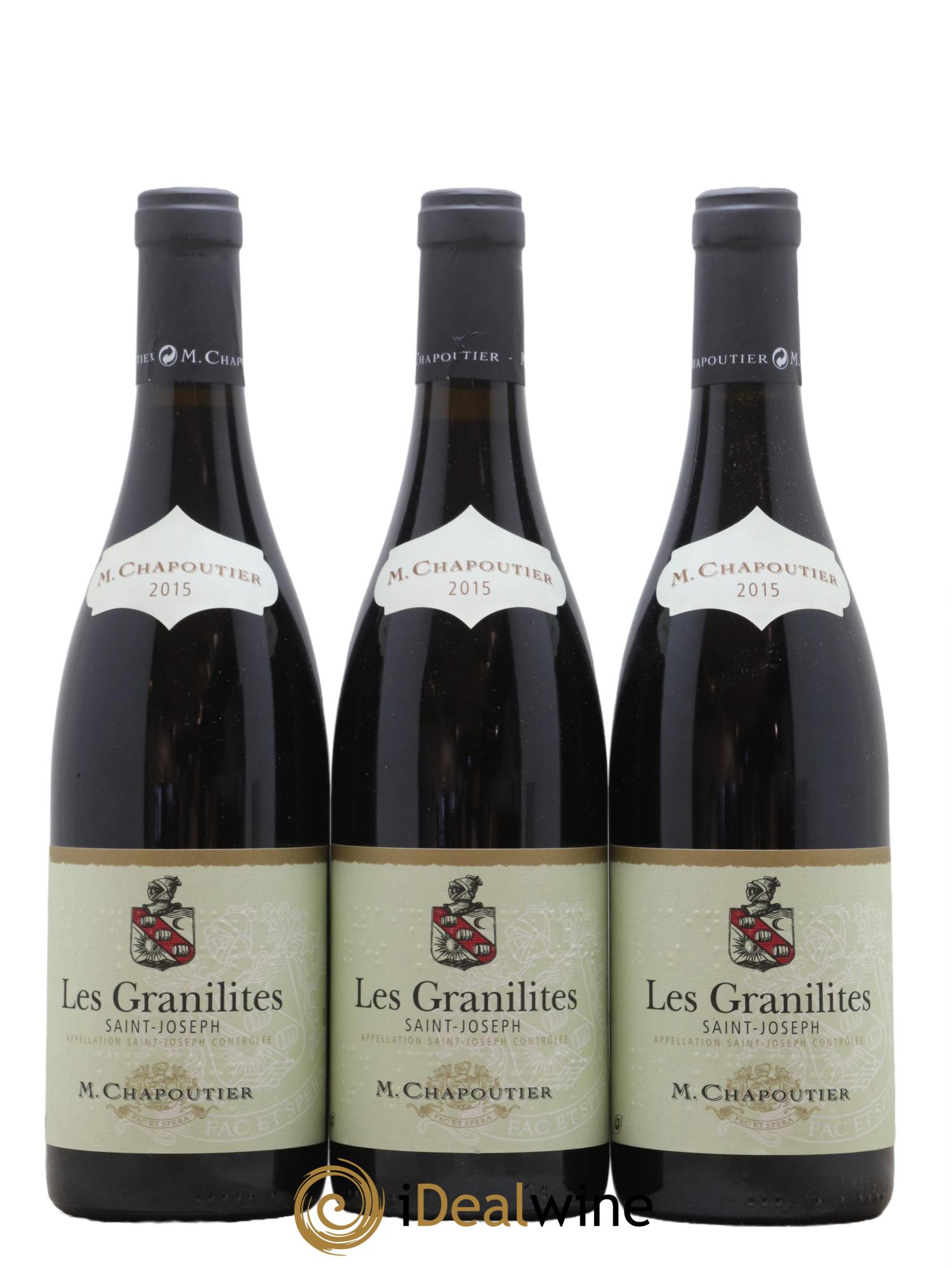 Saint-Joseph Les Granilites M Chapoutier 2015 - Lot de 3 bouteilles - 0