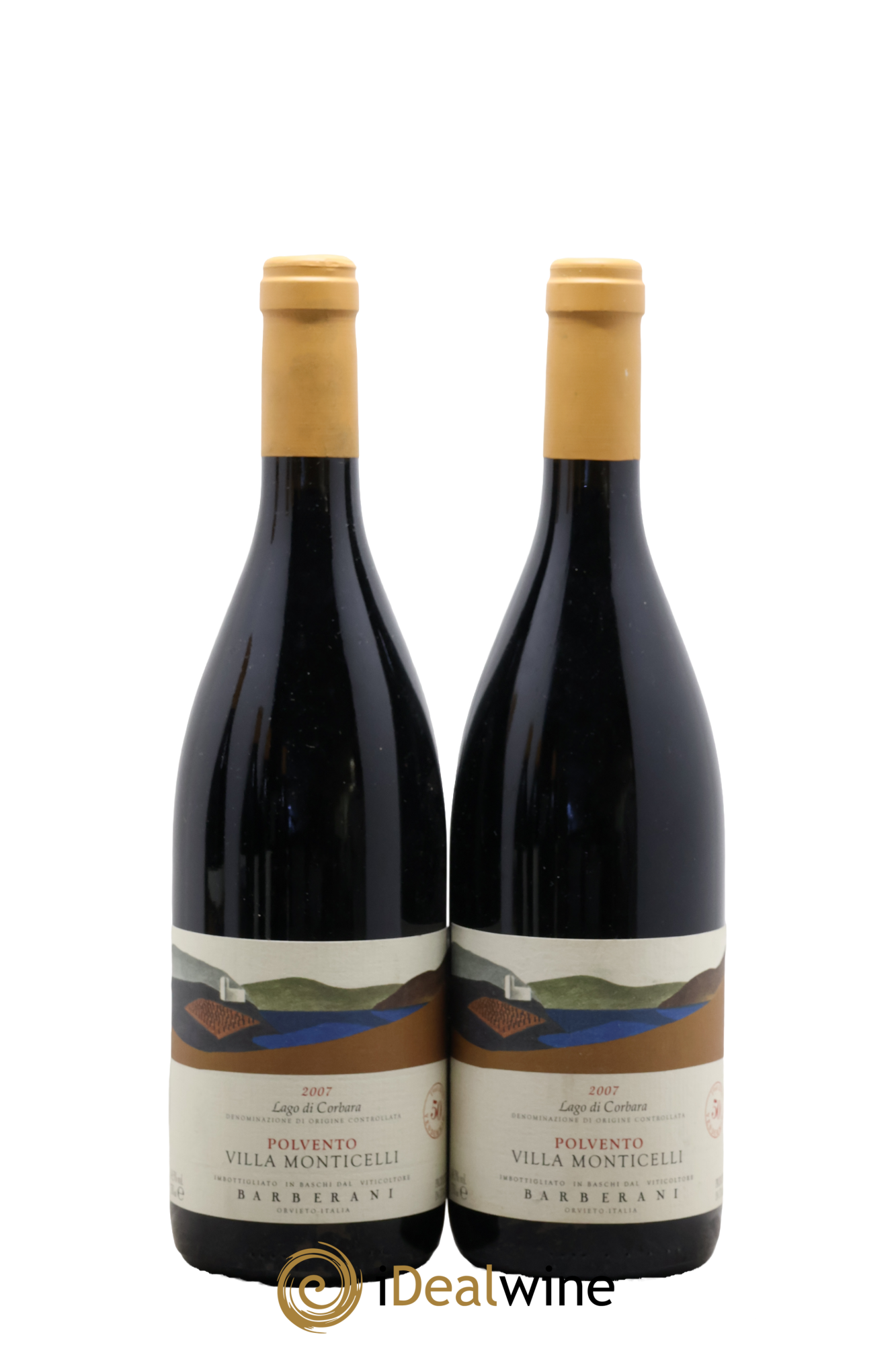 Ombrie Barberani Villa Monticelli Polvento Largo di Corbara 2007 - Lot de 2 bouteilles - 0