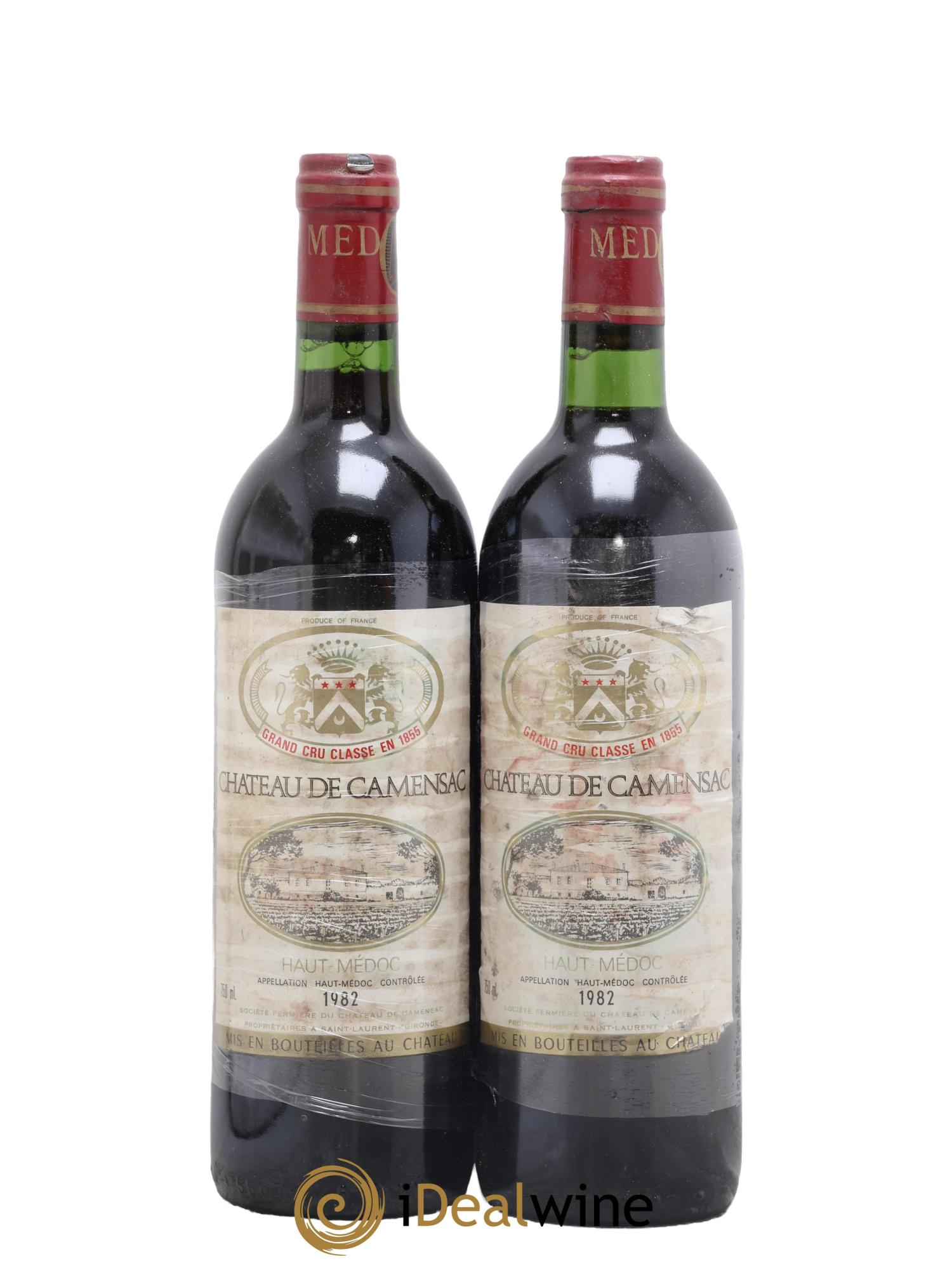 Château Camensac 5ème Grand Cru Classé 1982 - Lot de 2 bouteilles - 0