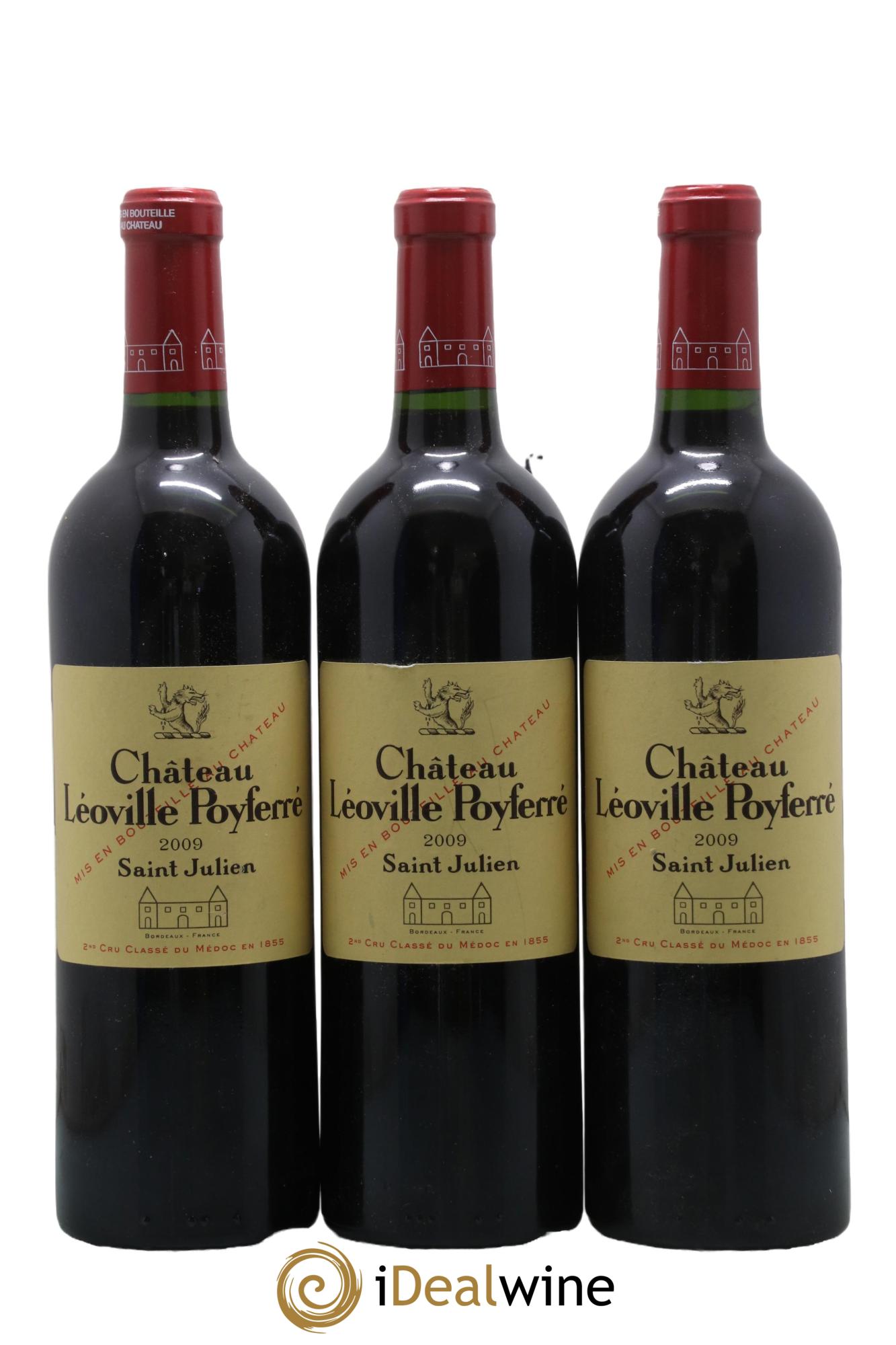 Château Léoville Poyferré 2ème Grand Cru Classé 2009 - Lotto di 3 bottiglie - 0