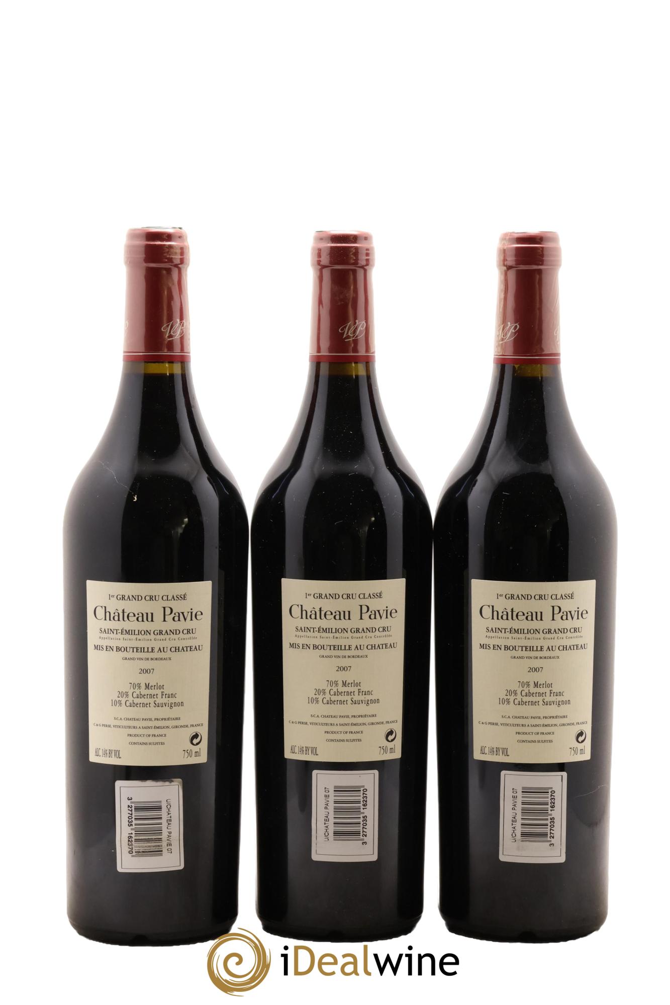 Château Pavie 1er Grand Cru Classé A 2007 - Lot de 12 bouteilles - 8