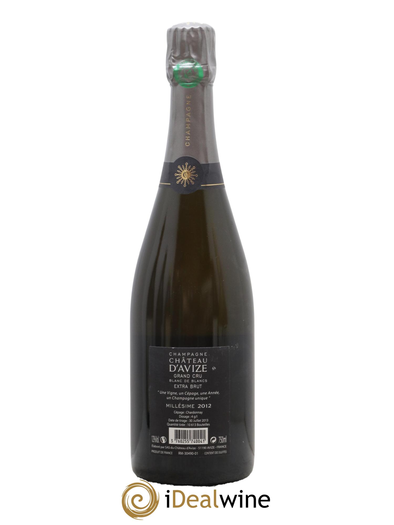 Champagne Le Millésime Château d Avize 2012 - Lot de 1 bouteille - 1