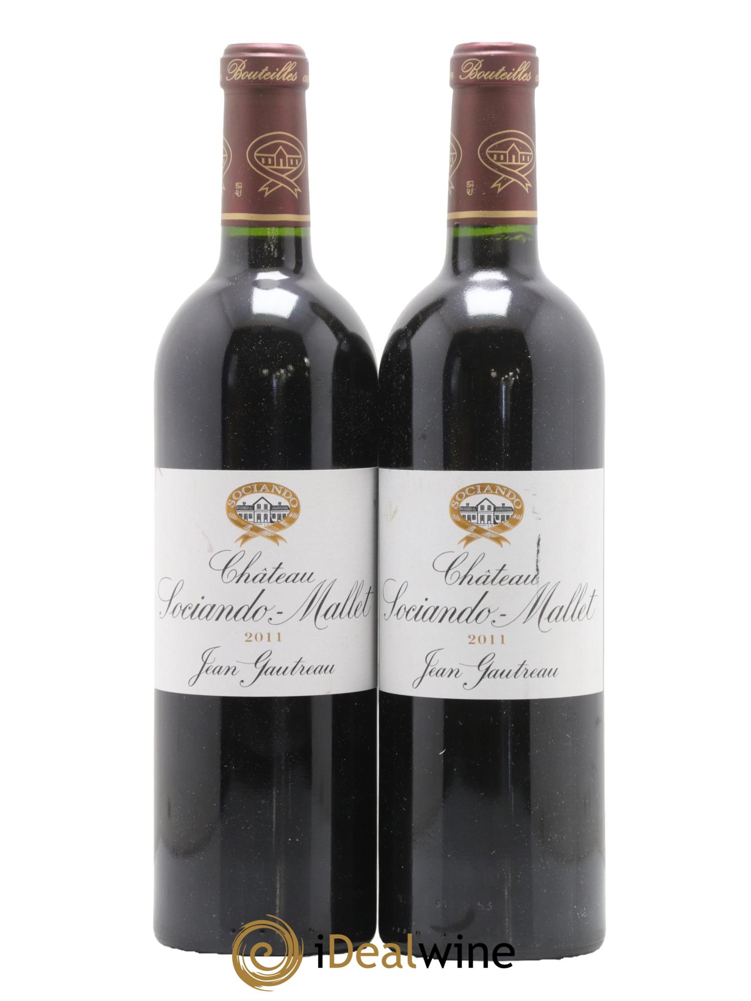 Château Sociando Mallet 2011 - Lotto di 2 bottiglie - 0