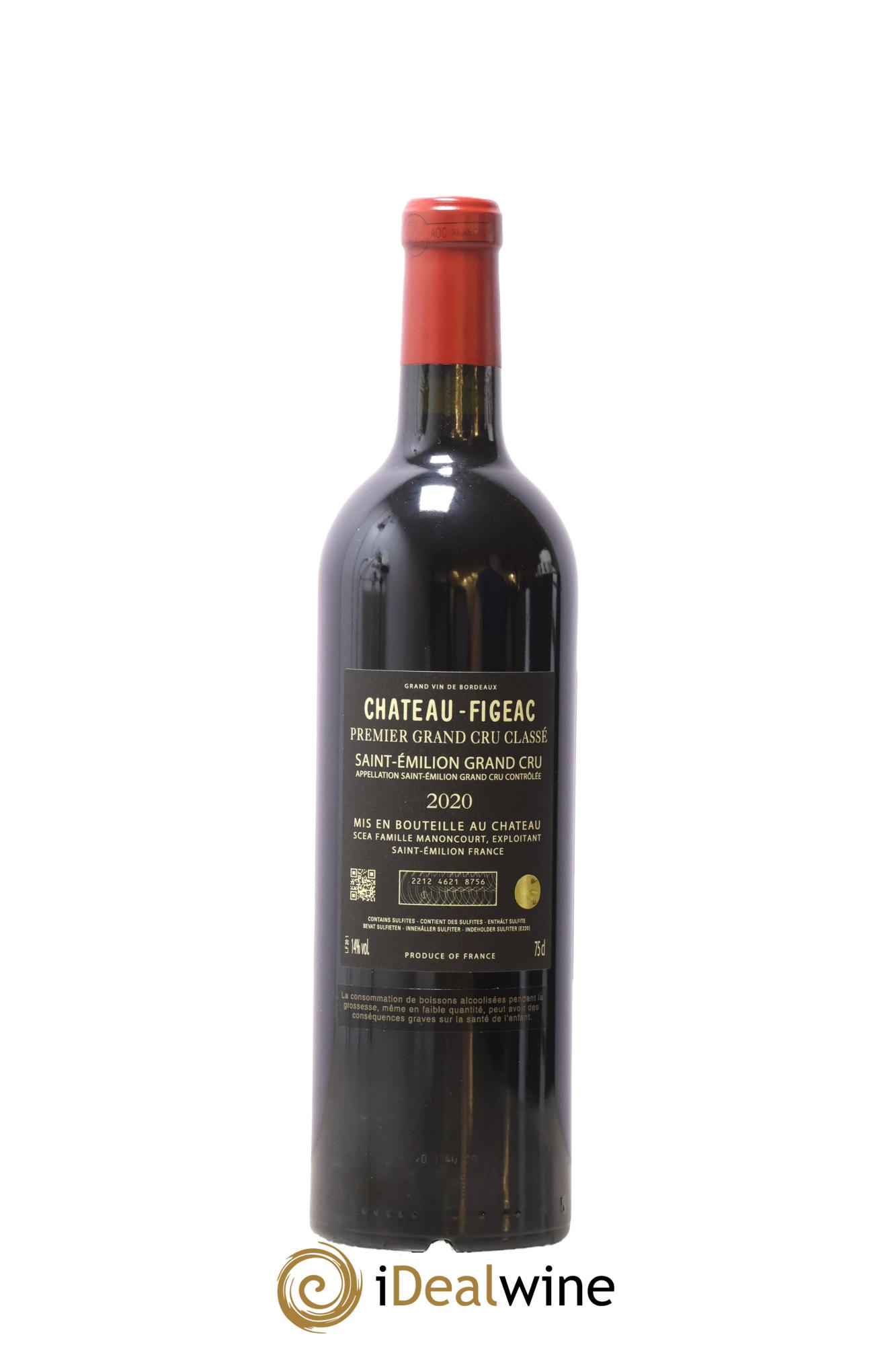 Château Figeac 1er Grand Cru Classé A 2020 - Lot de 1 bouteille - 2