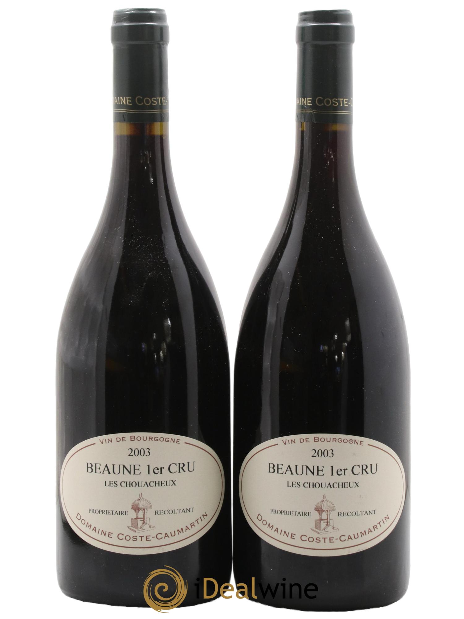 Beaune 1er Cru Les Chouacheux Coste-Caumartin 2003 - Lotto di 2 bottiglie - 0