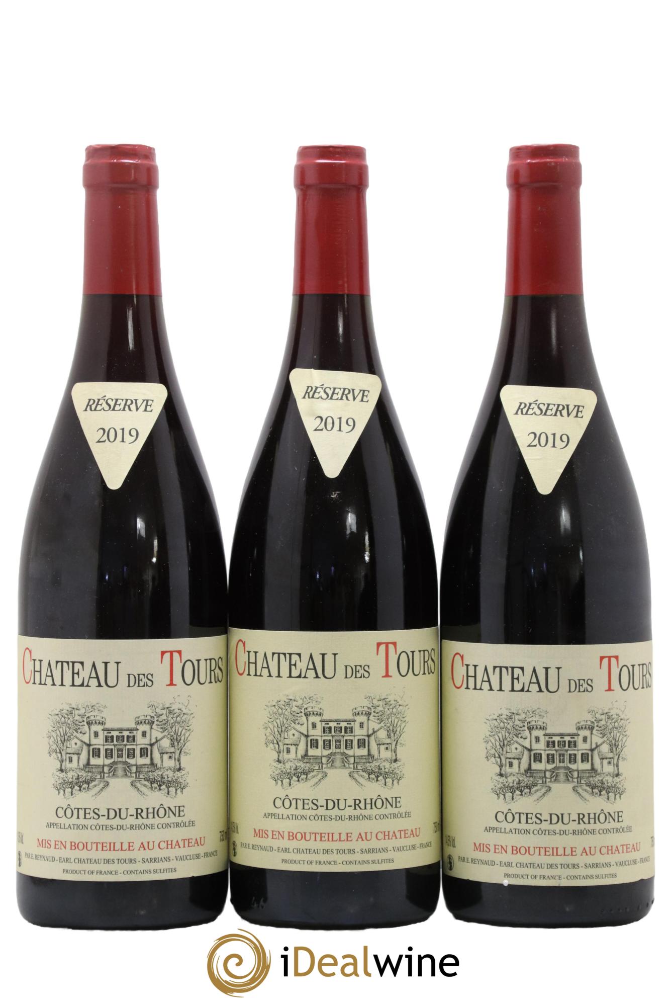 Côtes-du-Rhône Château des Tours Emmanuel Reynaud 2019 - Posten von 3 Flaschen - 0