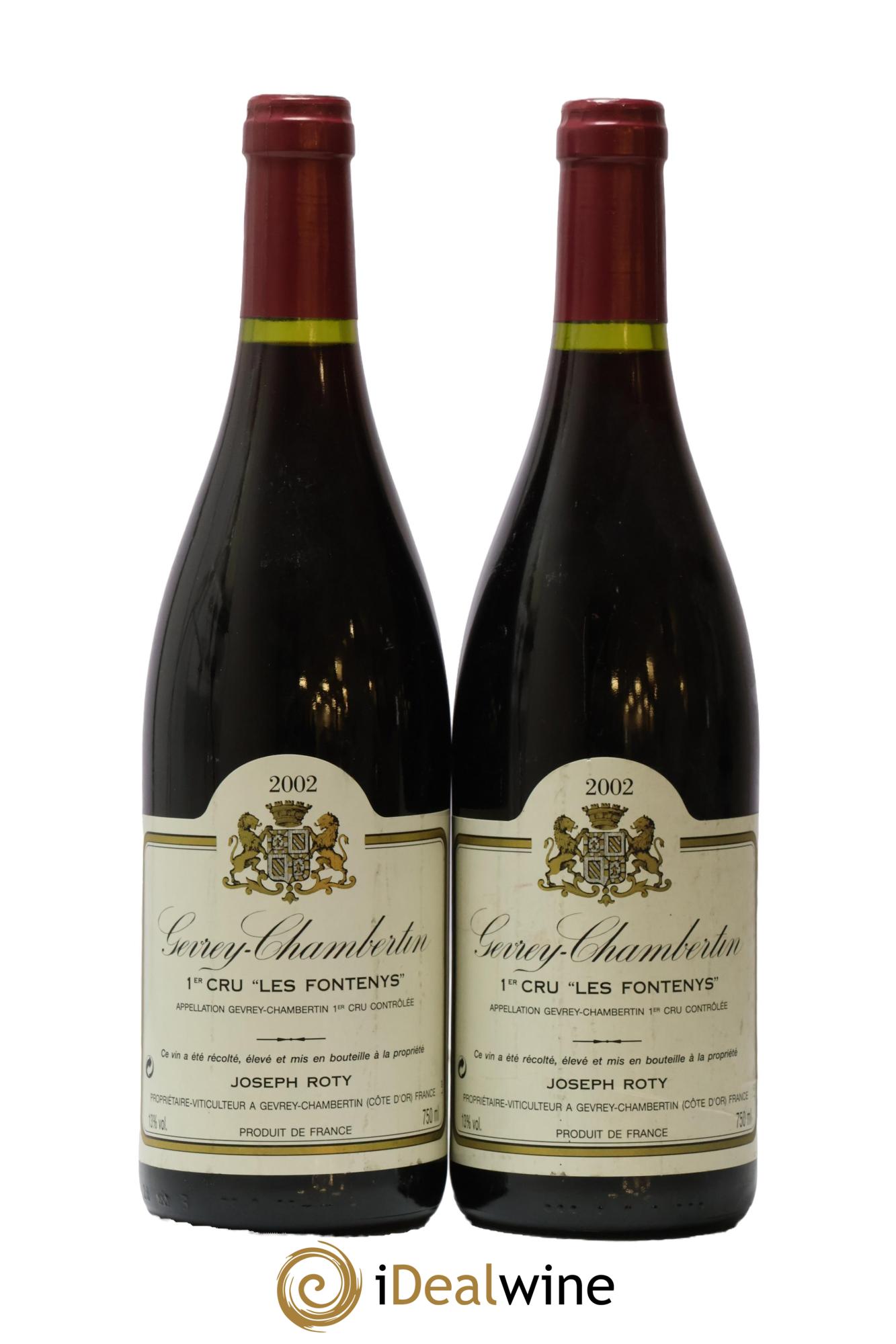 Gevrey-Chambertin 1er Cru Les Fontenys Joseph Roty (Domaine) 2002 - Posten von 2 Flaschen - 0