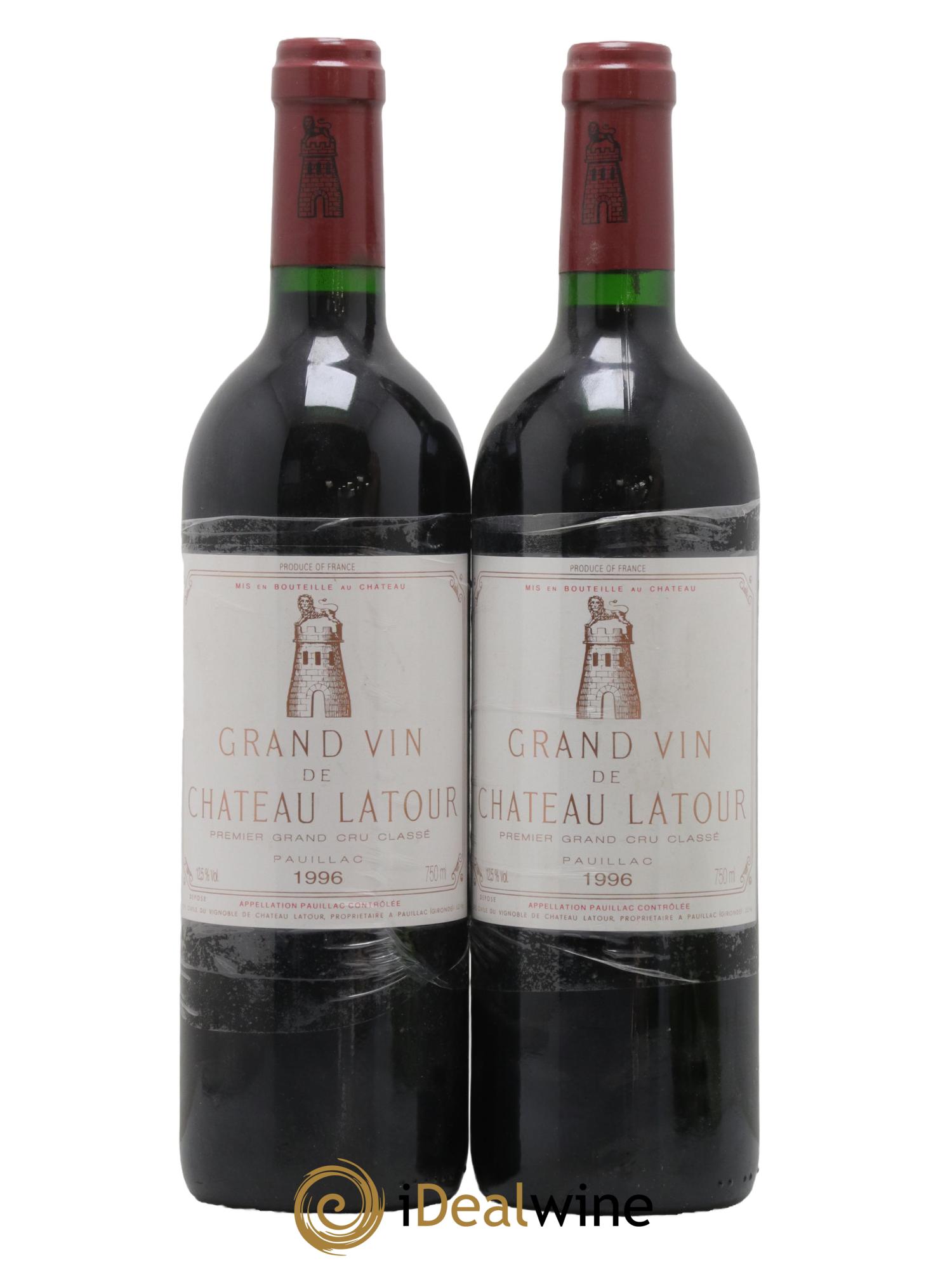 Château Latour 1er Grand Cru Classé 1996 - Lot de 2 bouteilles - 0
