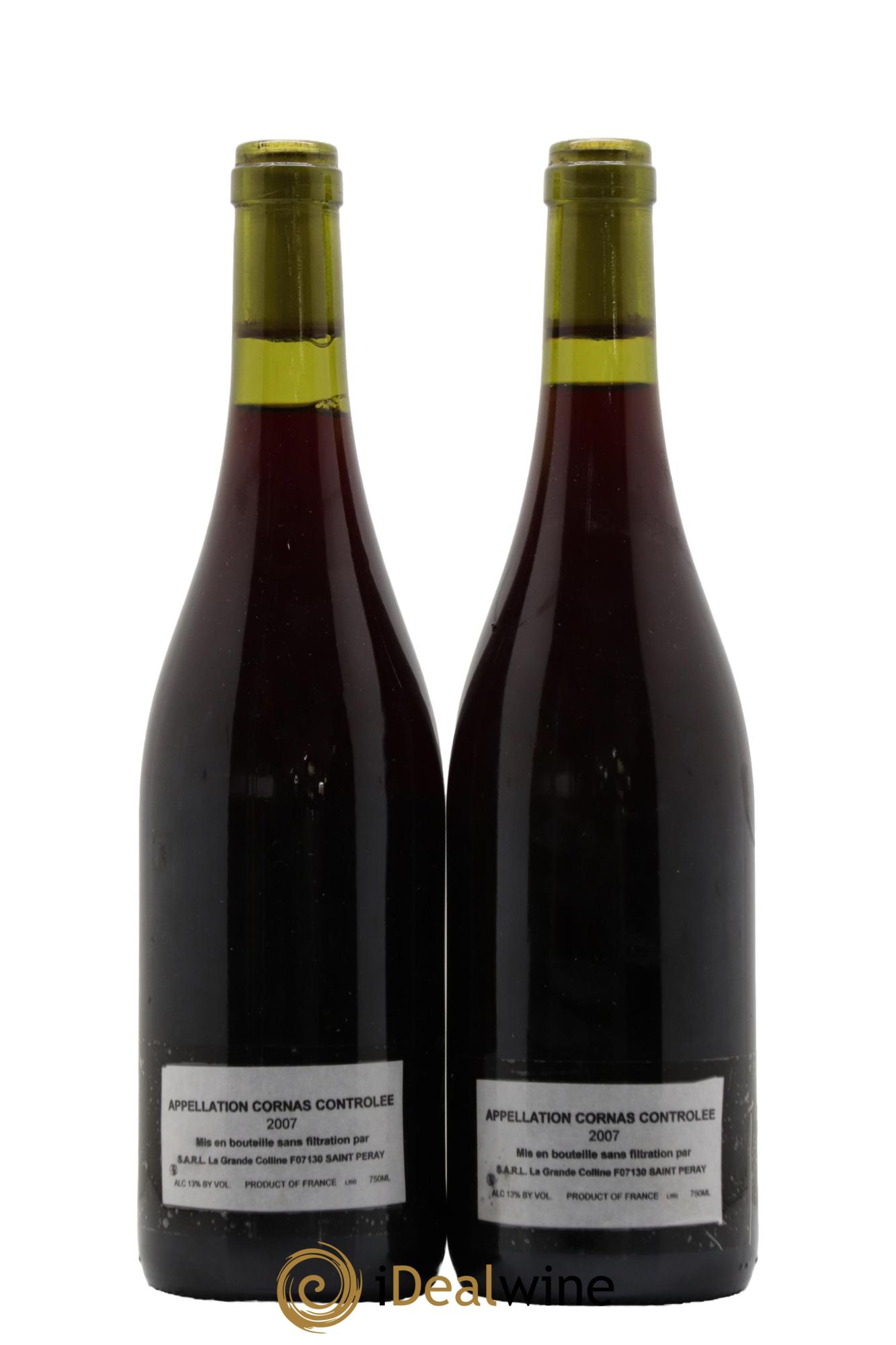 Cornas Hirotake Ooka - Domaine La Grande Colline 2007 - Lot de 2 bouteilles - 1
