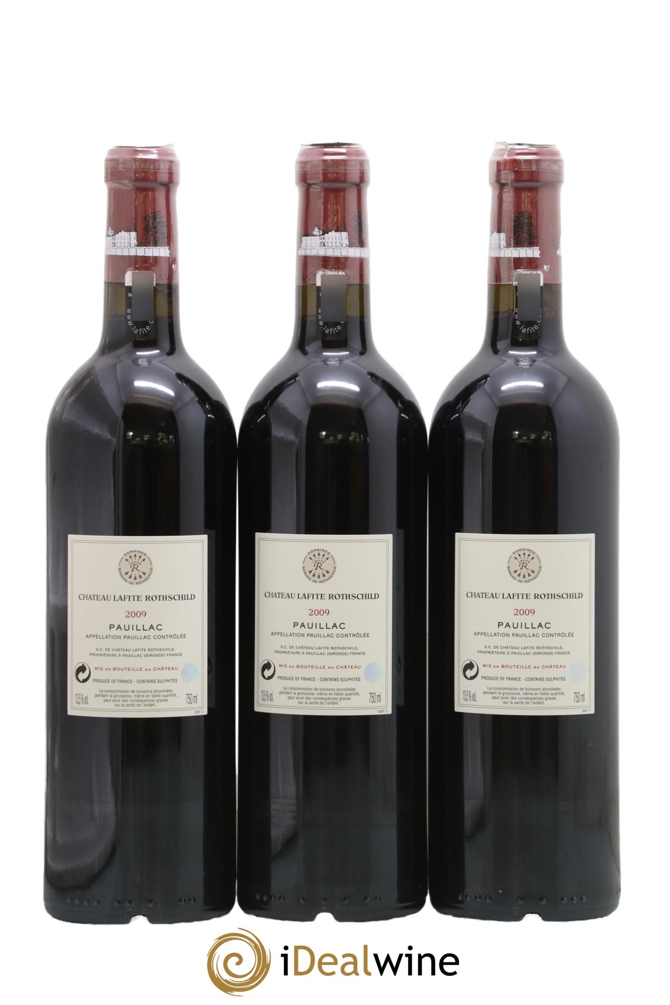 Château Lafite Rothschild 1er Grand Cru Classé 2009 - Lotto di 3 bottiglie - 1