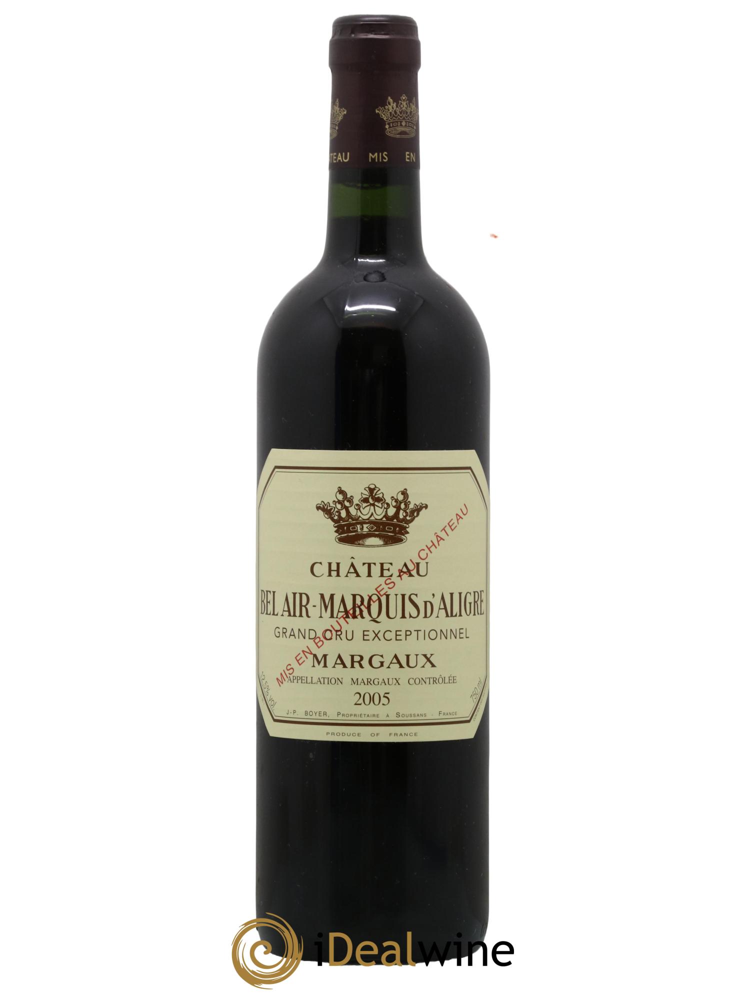 Château Bel Air Marquis d'Aligre 2005 - Lot de 1 bouteille - 0