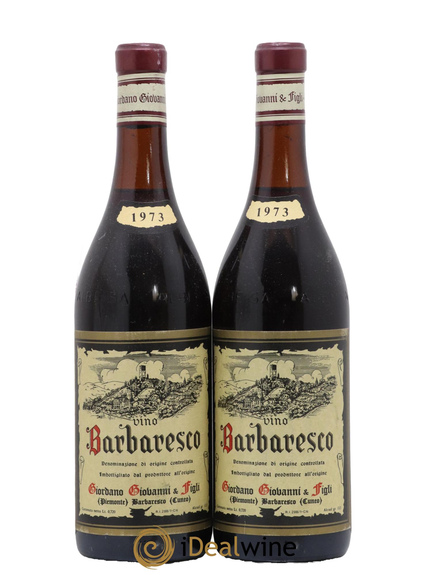 Barbaresco DOCG Giovanni Giordano 1973 - Lot de 2 bouteilles - 0