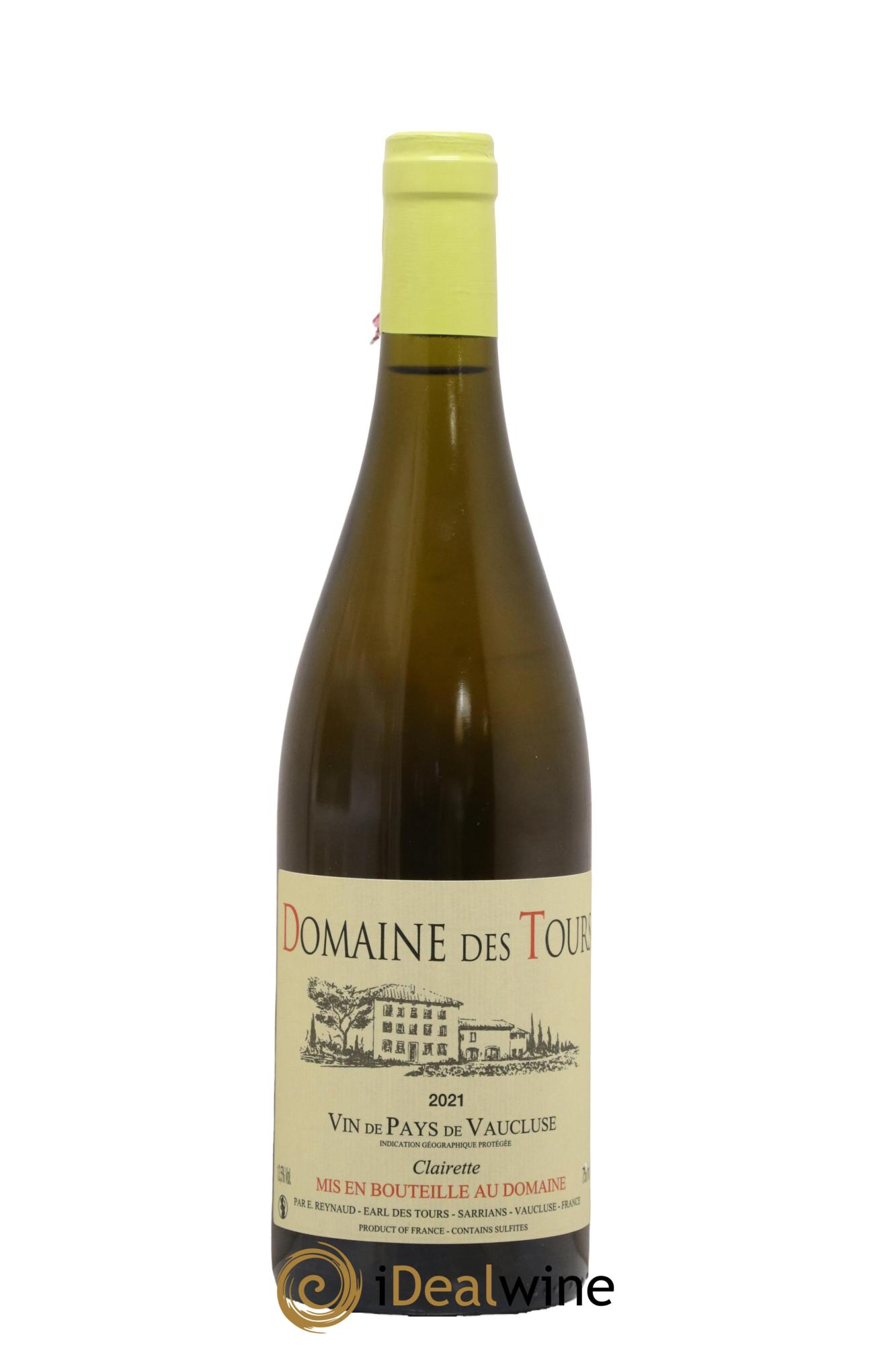 Vaucluse (Vin de Pays de Vaucluse) Domaine des Tours Clairette Emmanuel Reynaud 2021 - Lot de 1 bouteille - 0