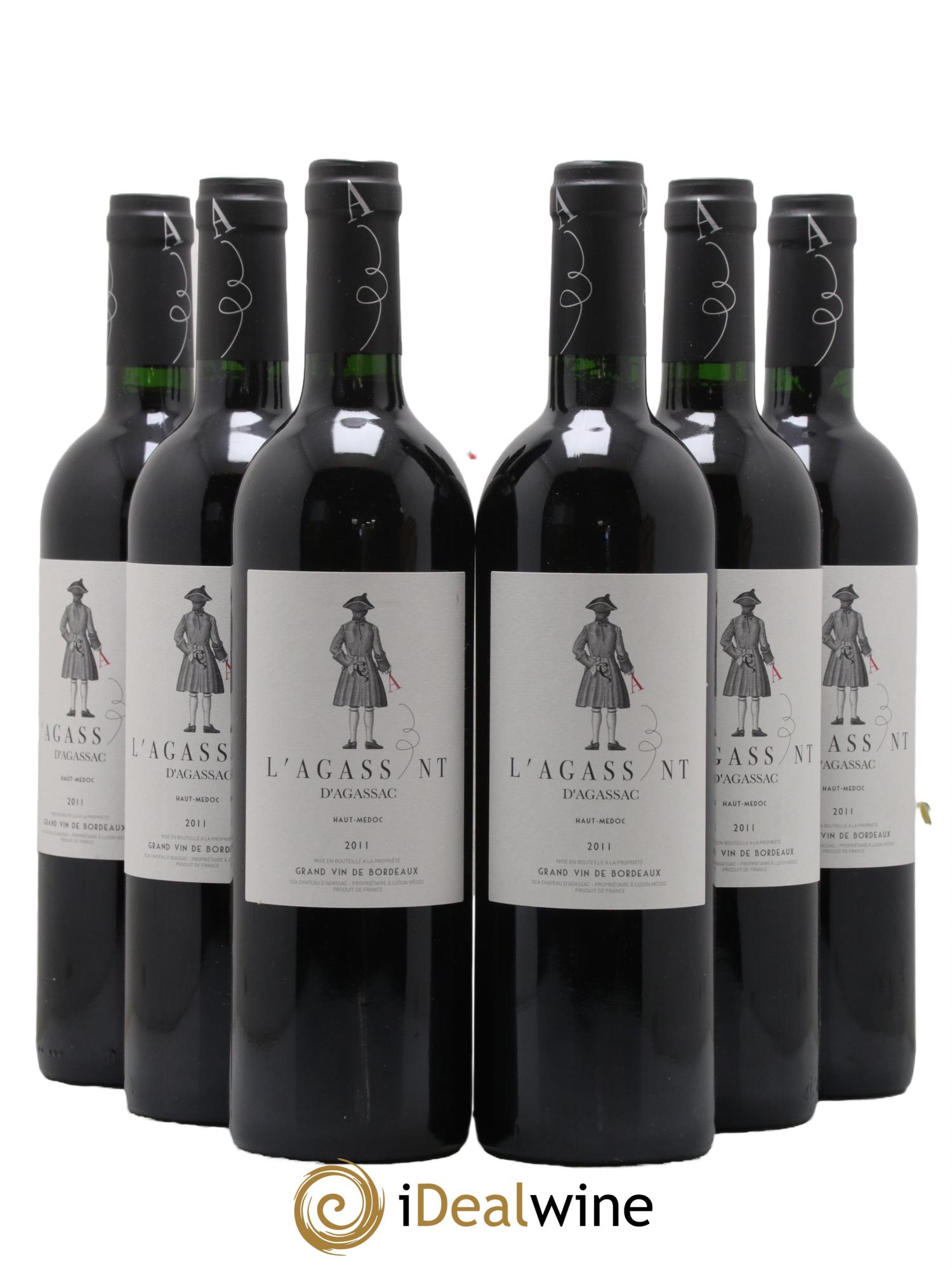 Haut Médoc l'Agassant d'Agassac 2011 - Lot de 6 bouteilles - 0