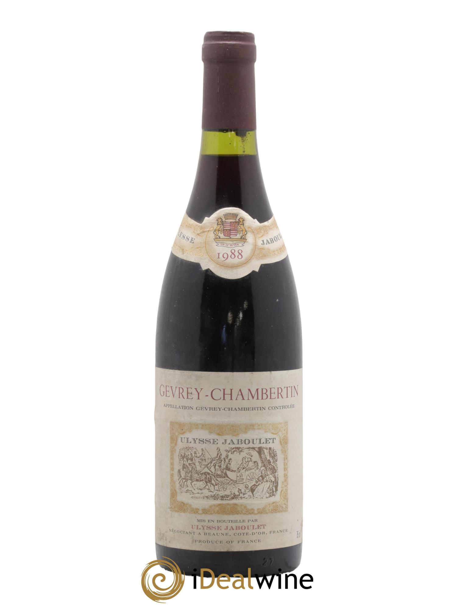 Gevrey-Chambertin Maison Ulysse Jaboulet 1988 - Lot de 1 bouteille - 0