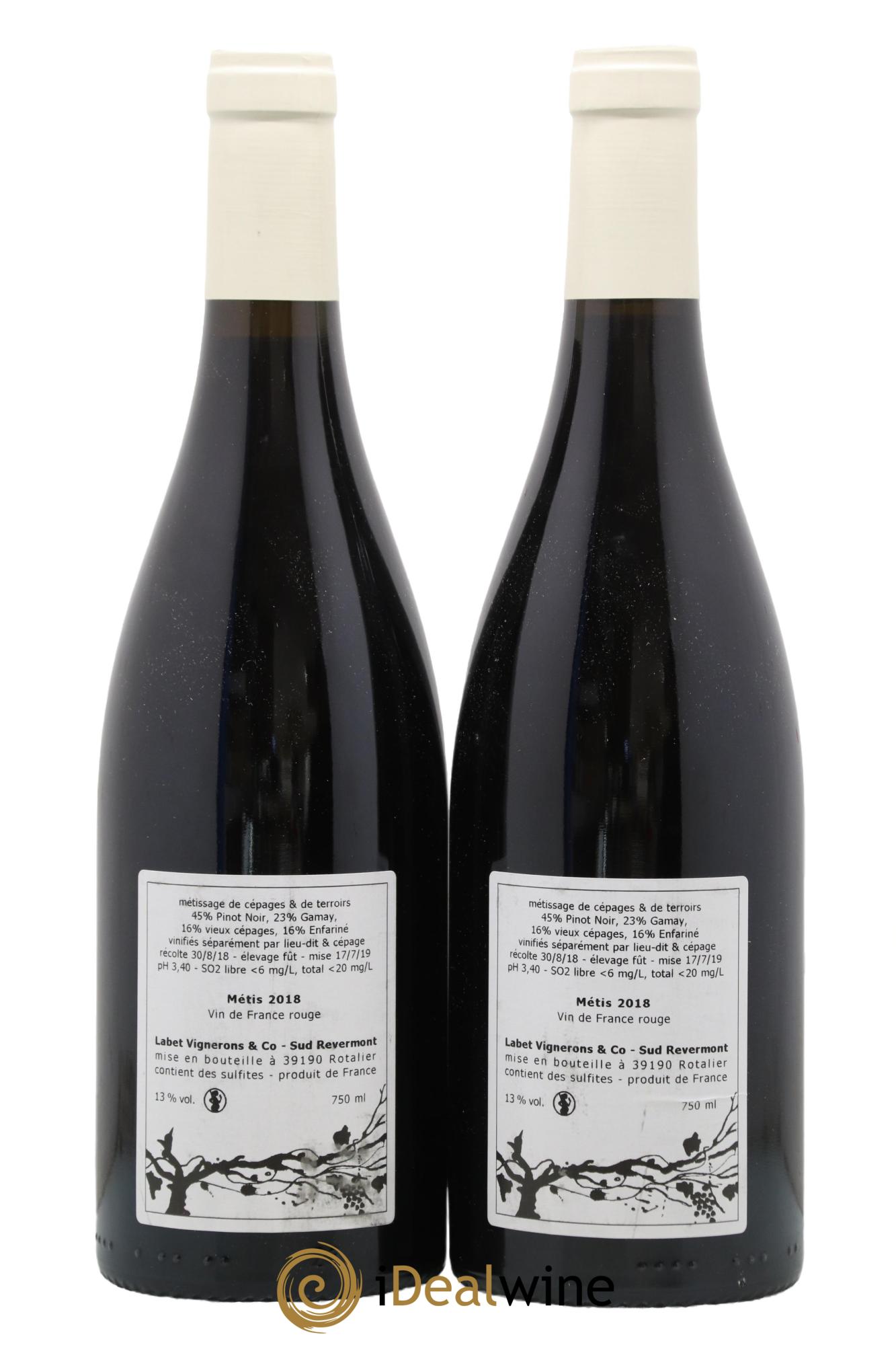 Vin de France Métis Romain - Julien - Charline Labet 2018 - Lot de 2 bouteilles - 1