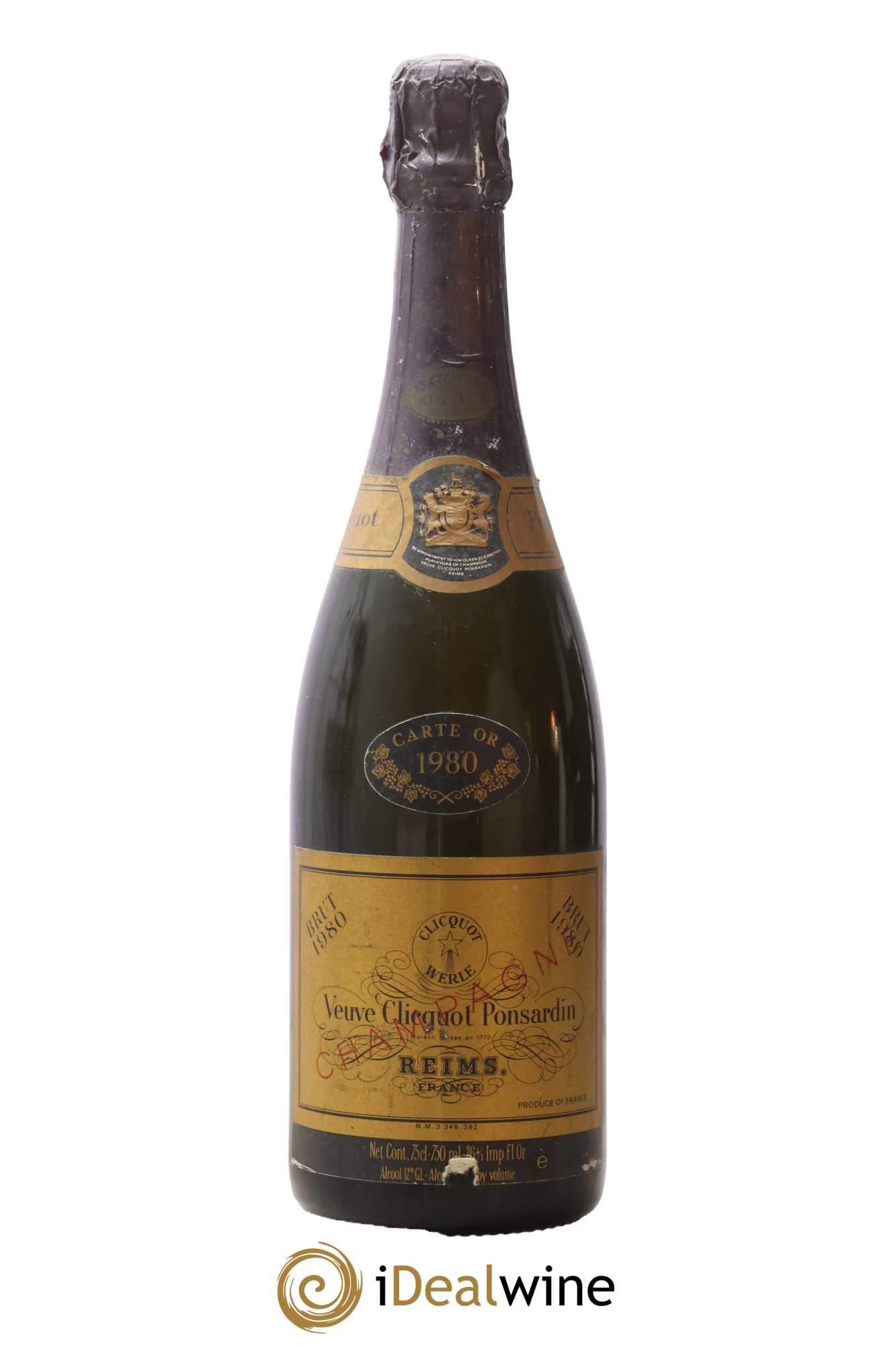 Carte d'Or Veuve Clicquot 1980 - Lot de 1 bouteille - 0