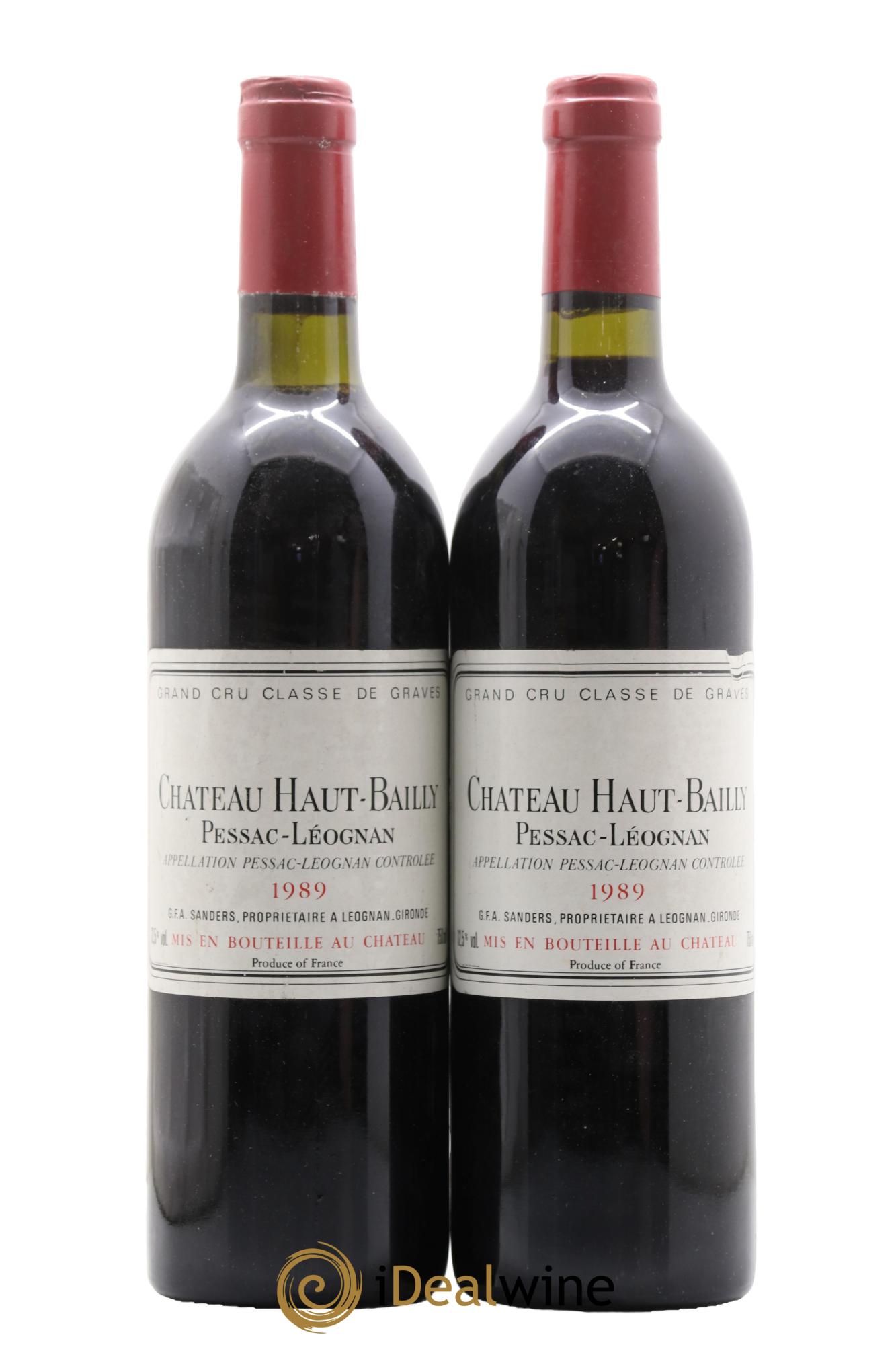 Château Haut-Bailly Cru Classé de Graves 1989 - Lot de 2 bouteilles - 0